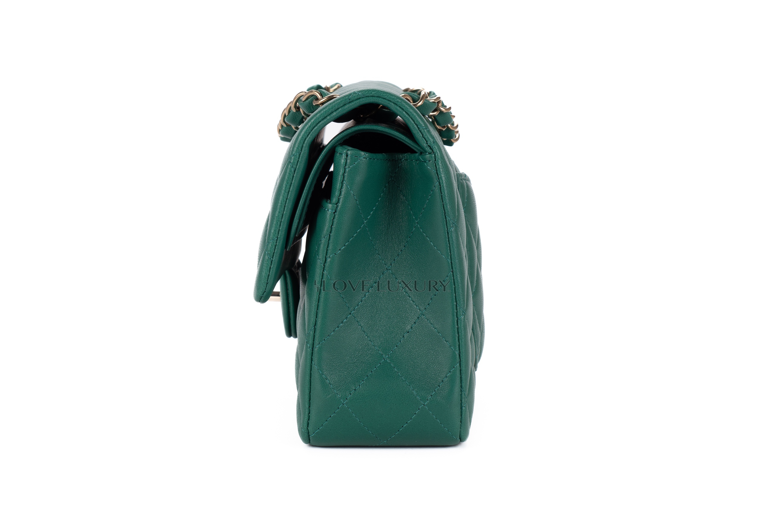 Chanel-Small-Classic-Flap-Emerald-Green-Lambskin-Light-Gold-Hardware-4