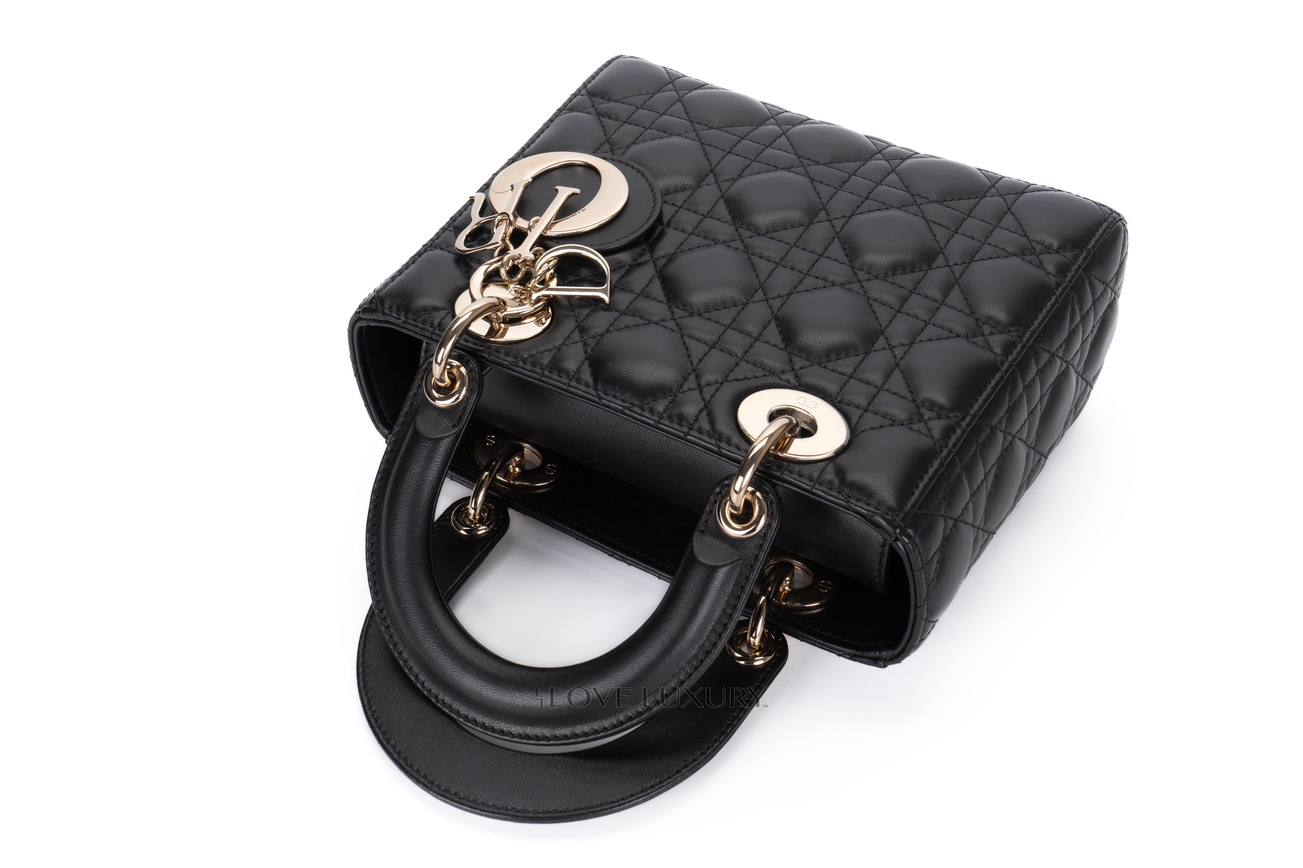 Dior-Small-Lady-Dior-Black-Lambskin-Light-Gold-Hardware-12