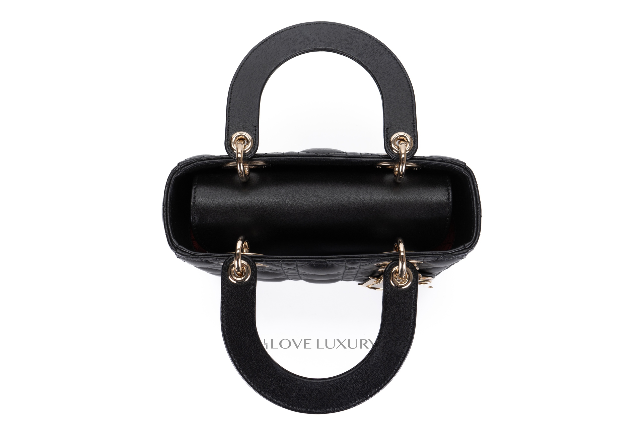 Dior-Small-Lady-Dior-Black-Lambskin-Light-Gold-Hardware-9