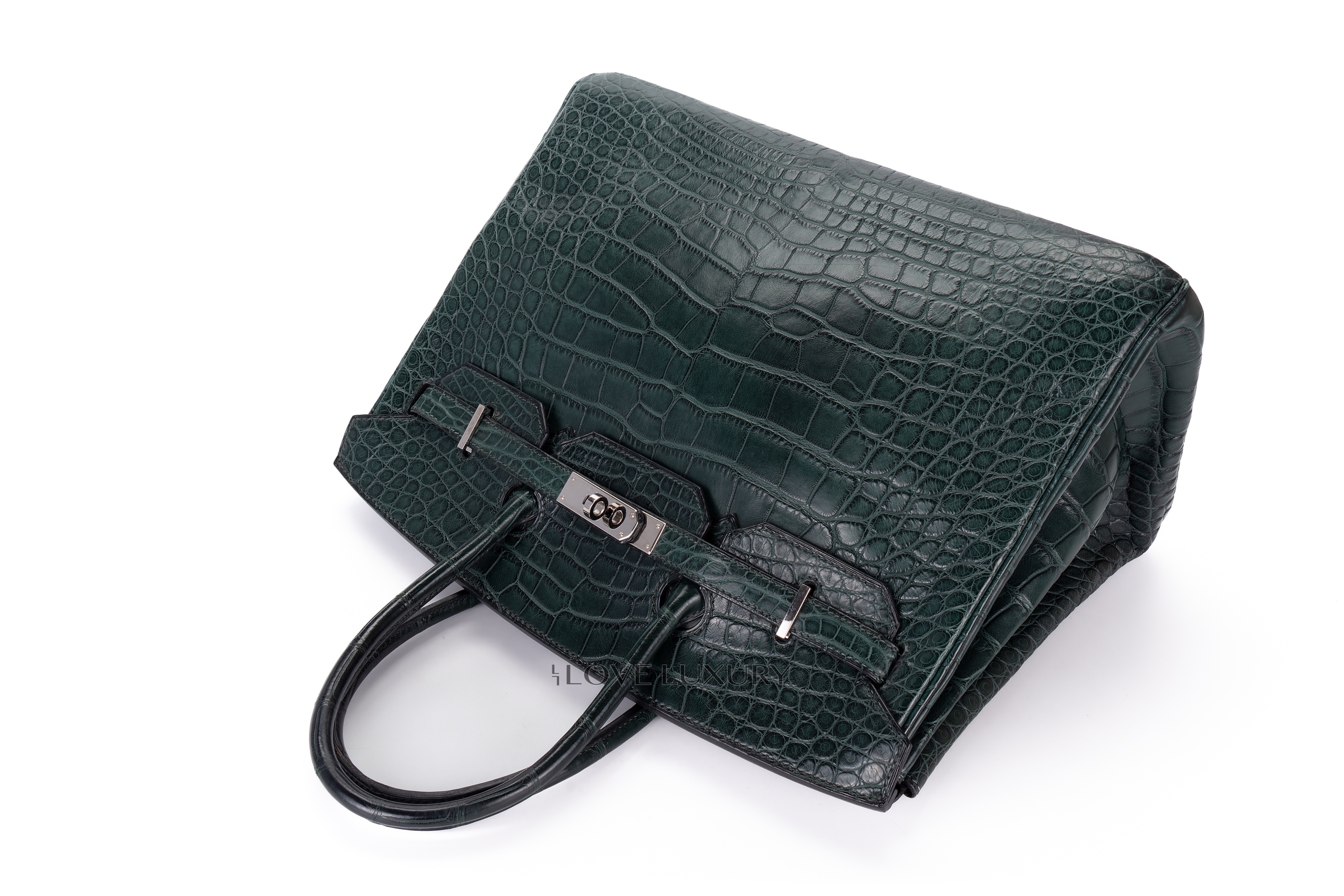 Hermes birkin bag 40cm vert fonce matte porosus crocodile palladium hardware sale