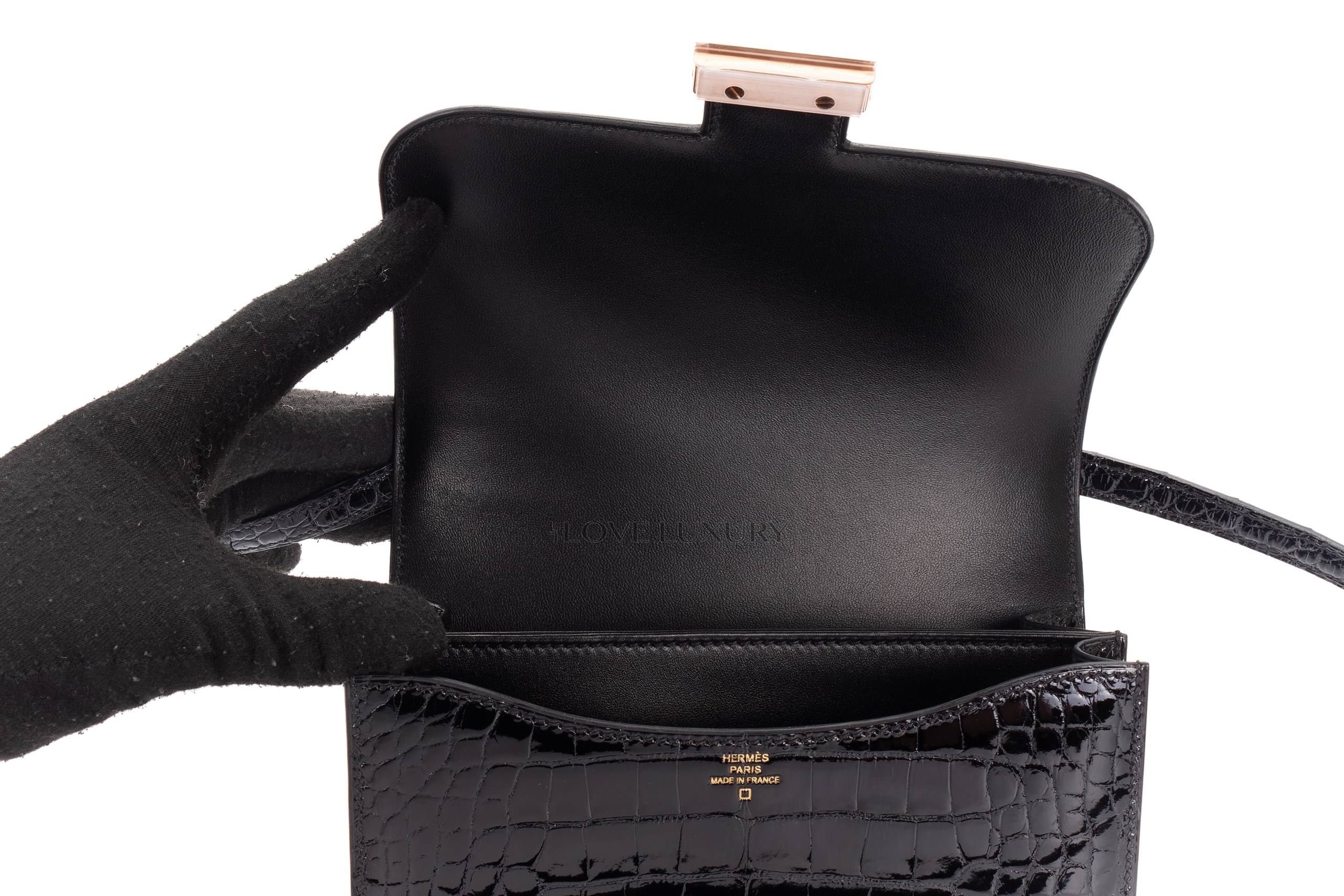 Hermès-Constance-18-Noir-Alligator-Rose-Gold-Hardware-10