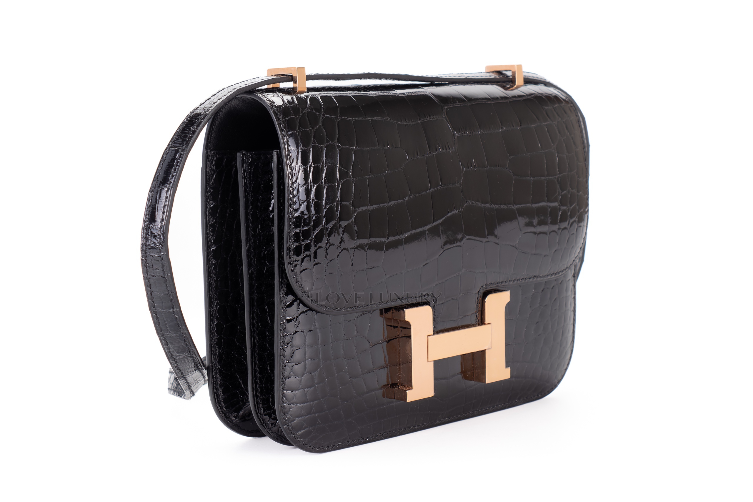 Hermès-Constance-18-Noir-Alligator-Rose-Gold-Hardware-2