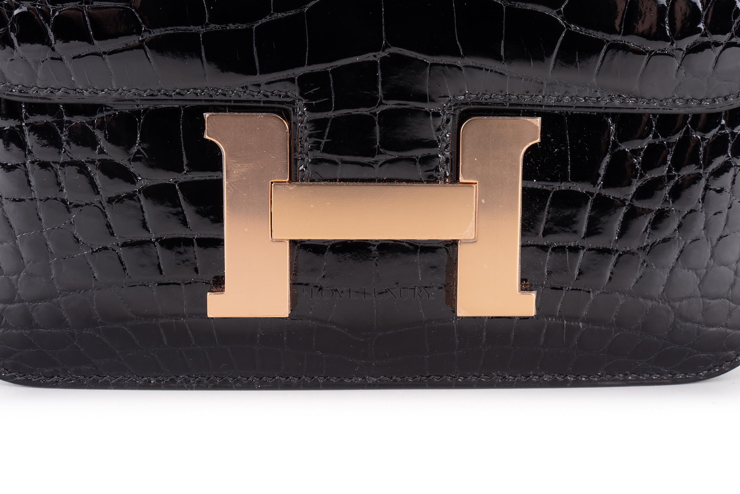 Hermès-Constance-18-Noir-Alligator-Rose-Gold-Hardware-7