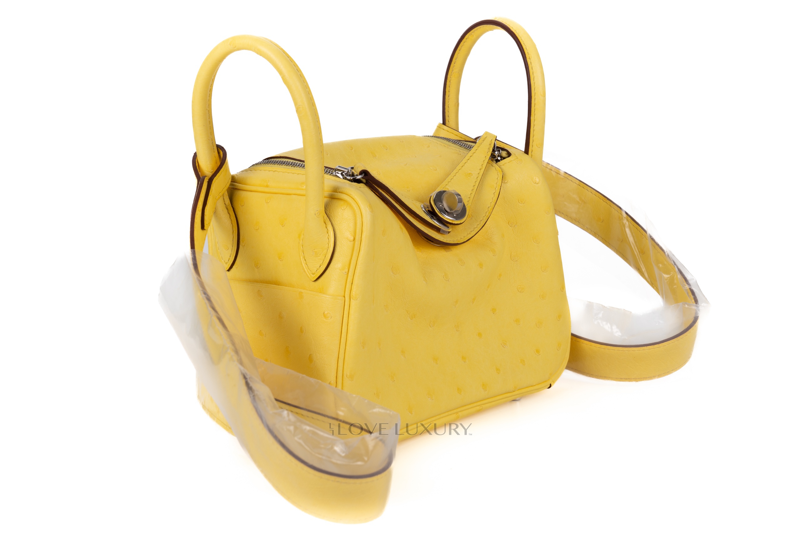 Hermès-Mini-Lindy-Jaune-Citron-Ostrich-Palladium-Hardware-2