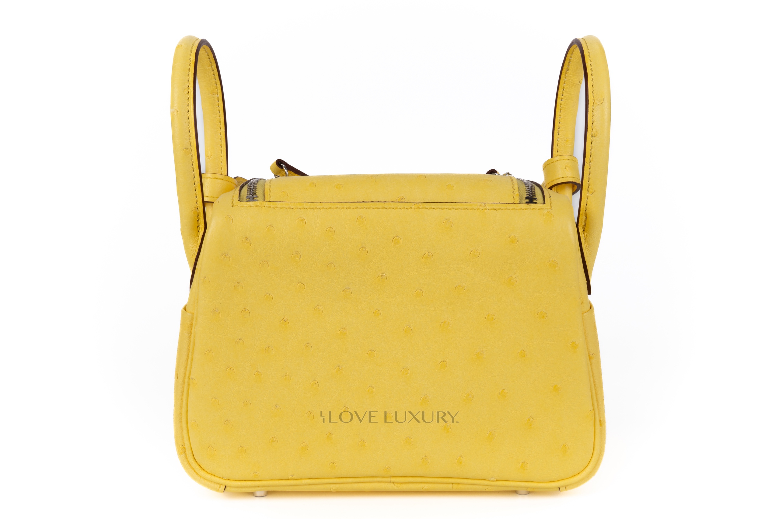 Hermès-Mini-Lindy-Jaune-Citron-Ostrich-Palladium-Hardware-3