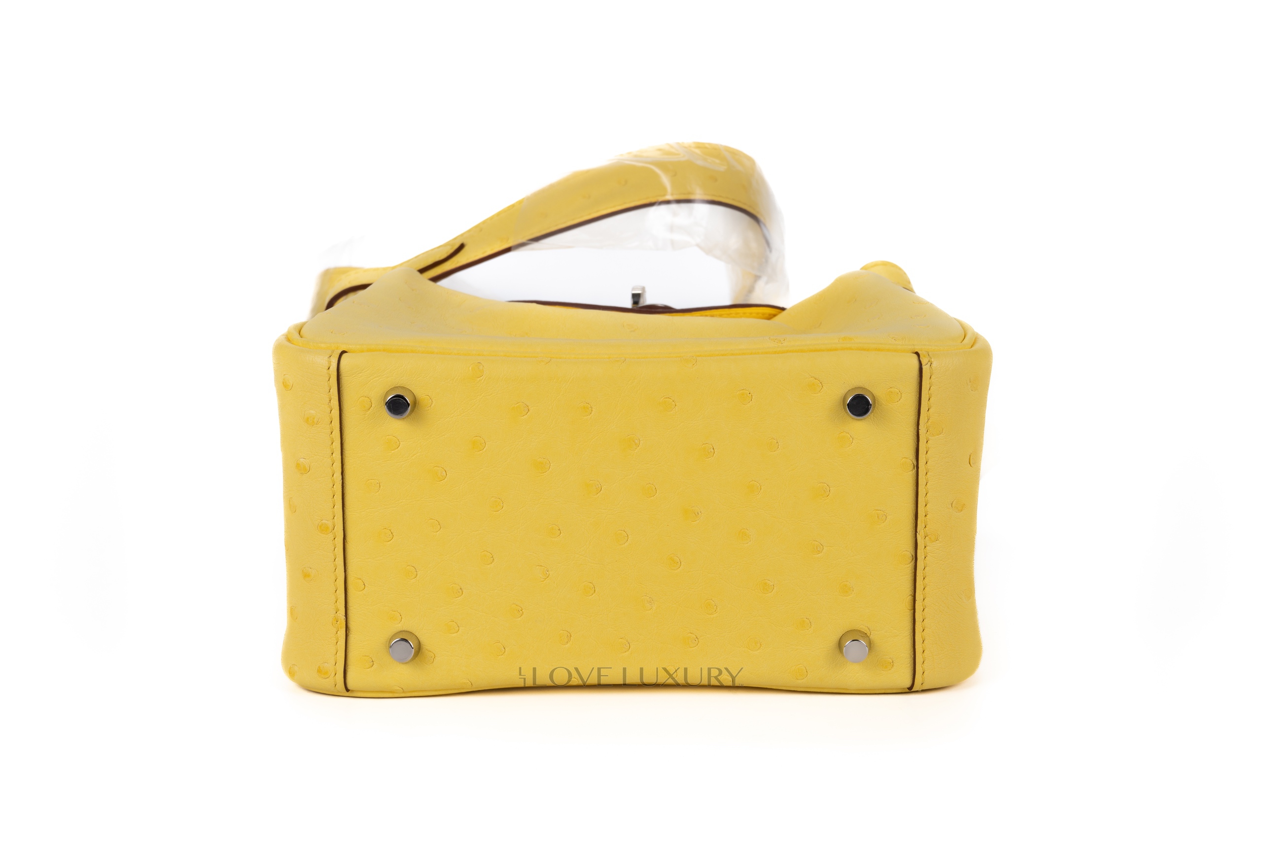 Hermès-Mini-Lindy-Jaune-Citron-Ostrich-Palladium-Hardware-6