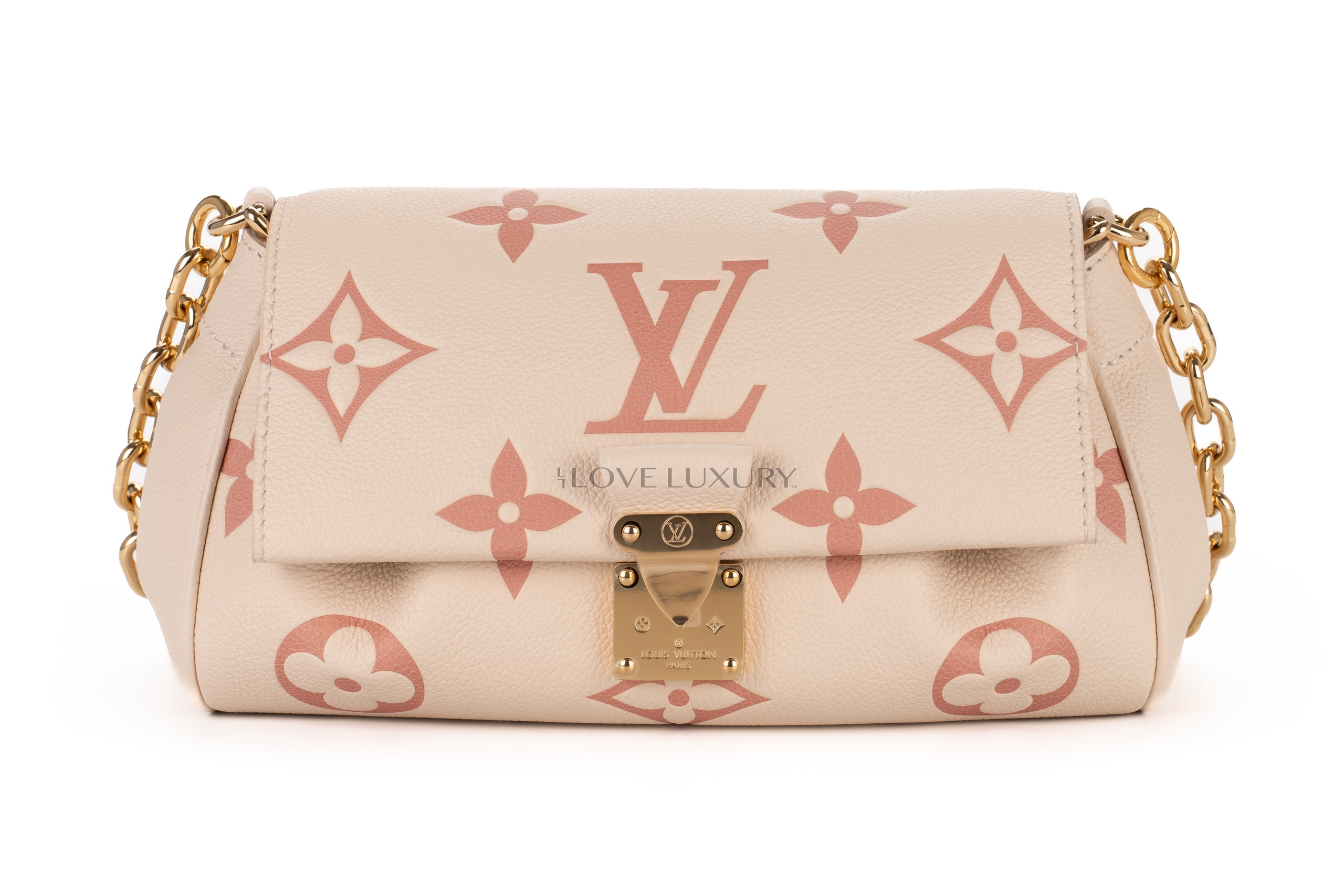 Louis Vuitton Favourite Monogram Pink and Cream Gold Hardware Luxury Shopping