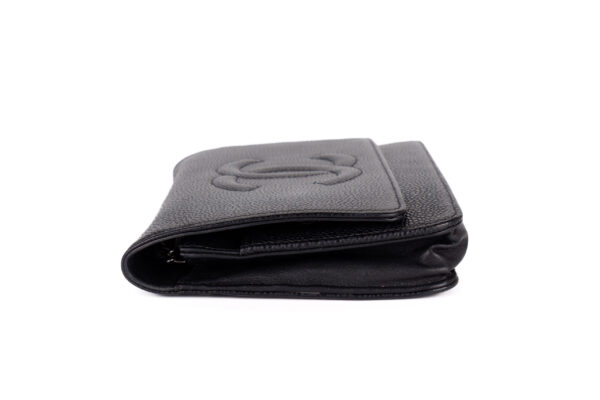 小物 CHANEL CC Mark Wallet Caviar Skin Black CHANEL AP0238 Coco Mark Matelasse Pochette Wallet/Coin Case
