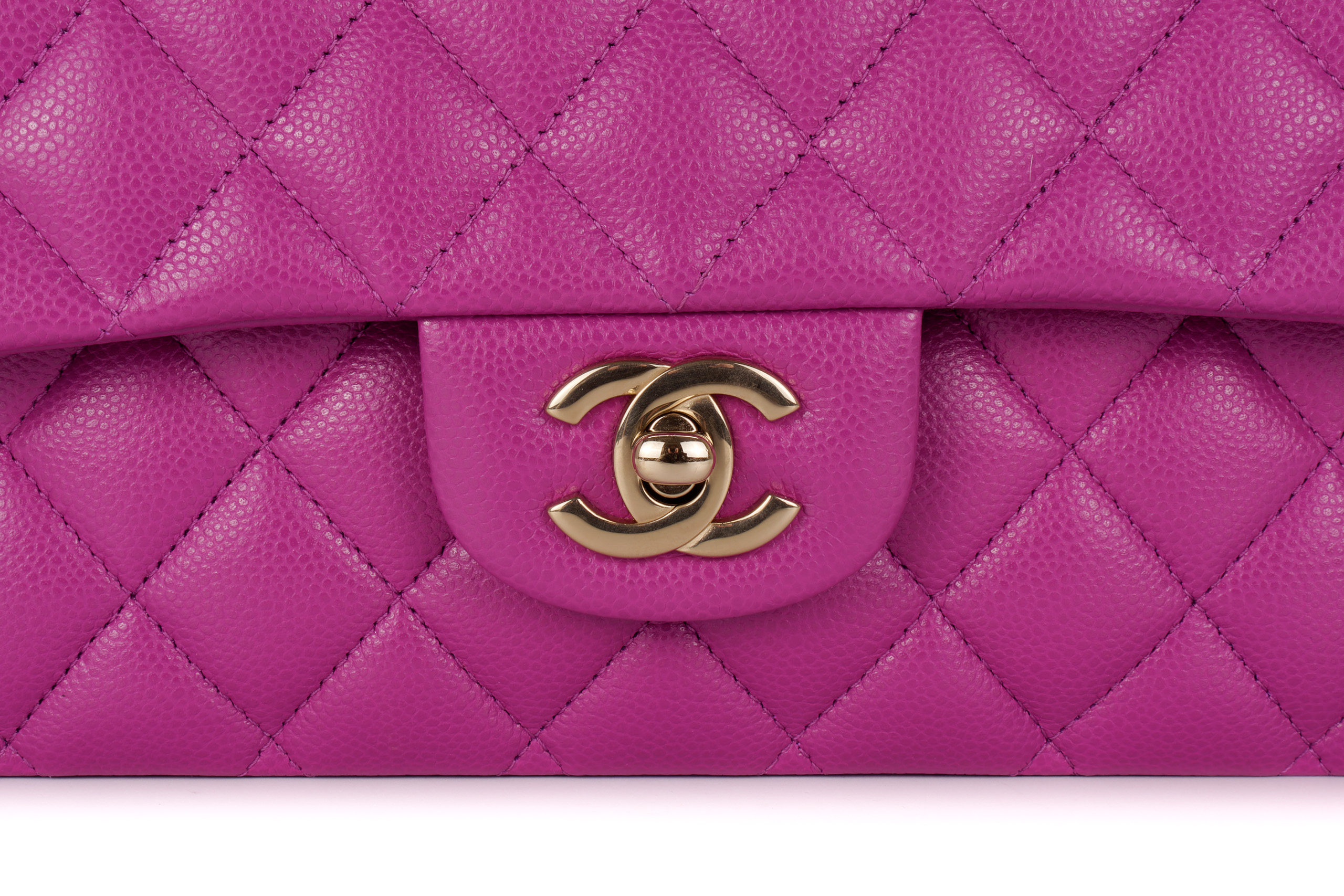 Chanel-Medium-Classic-Flap-Caviar-Violet-Light-Gold-Hardware-7
