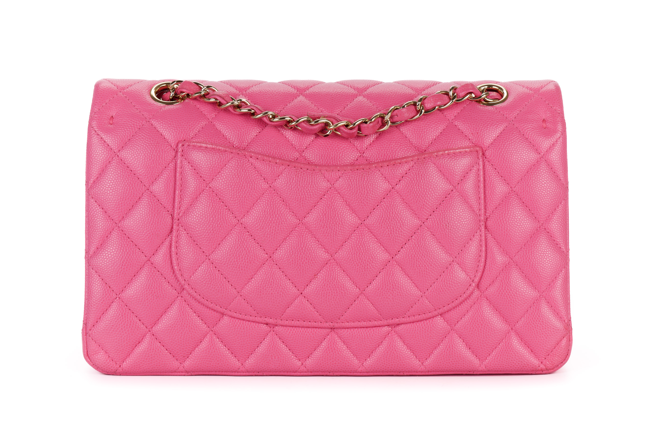 Chanel pink classic flap sale