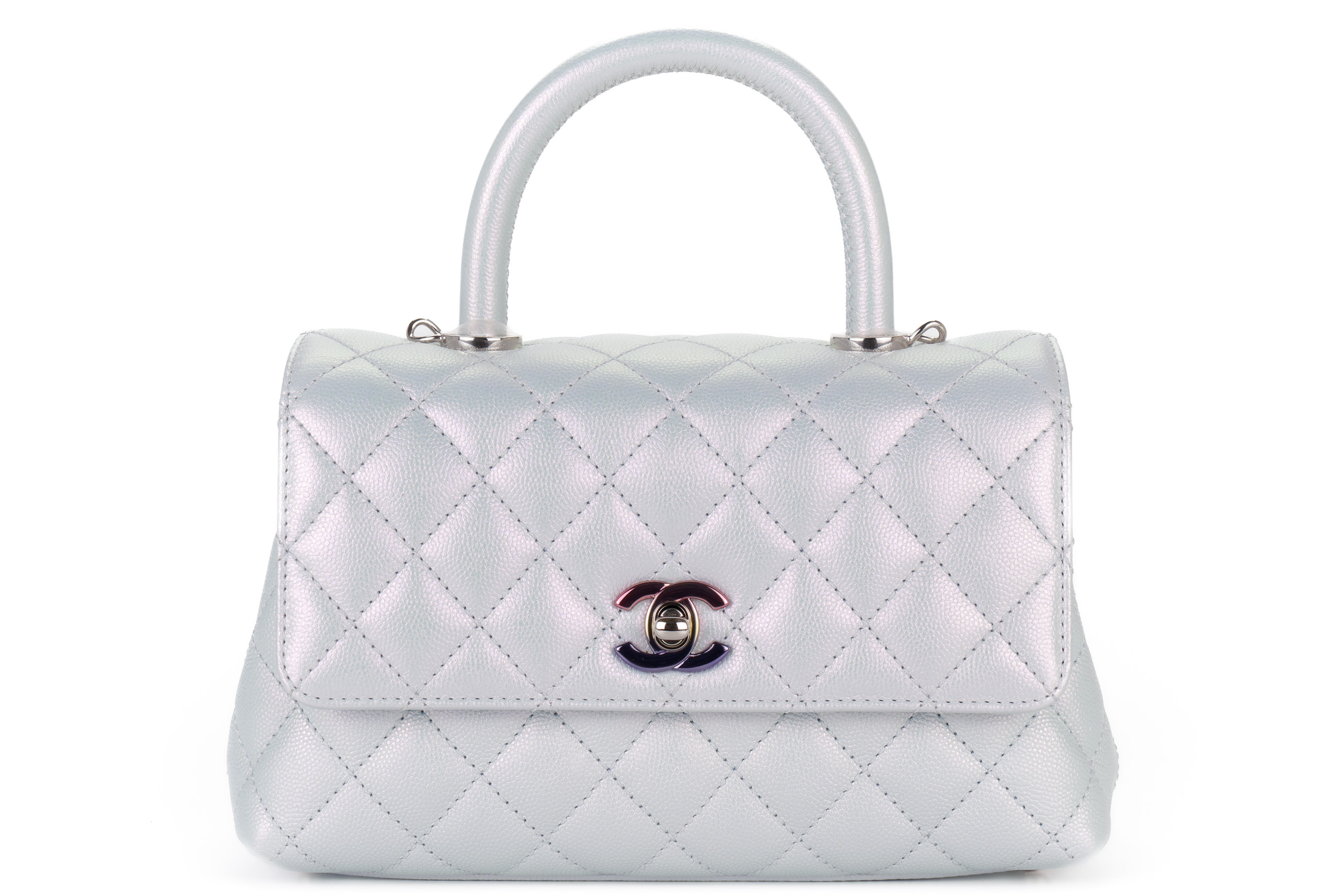 Chanel-Mini-Coco-Handle-Iridisent-Purple-Caviar-Rainbow-Hardware-1