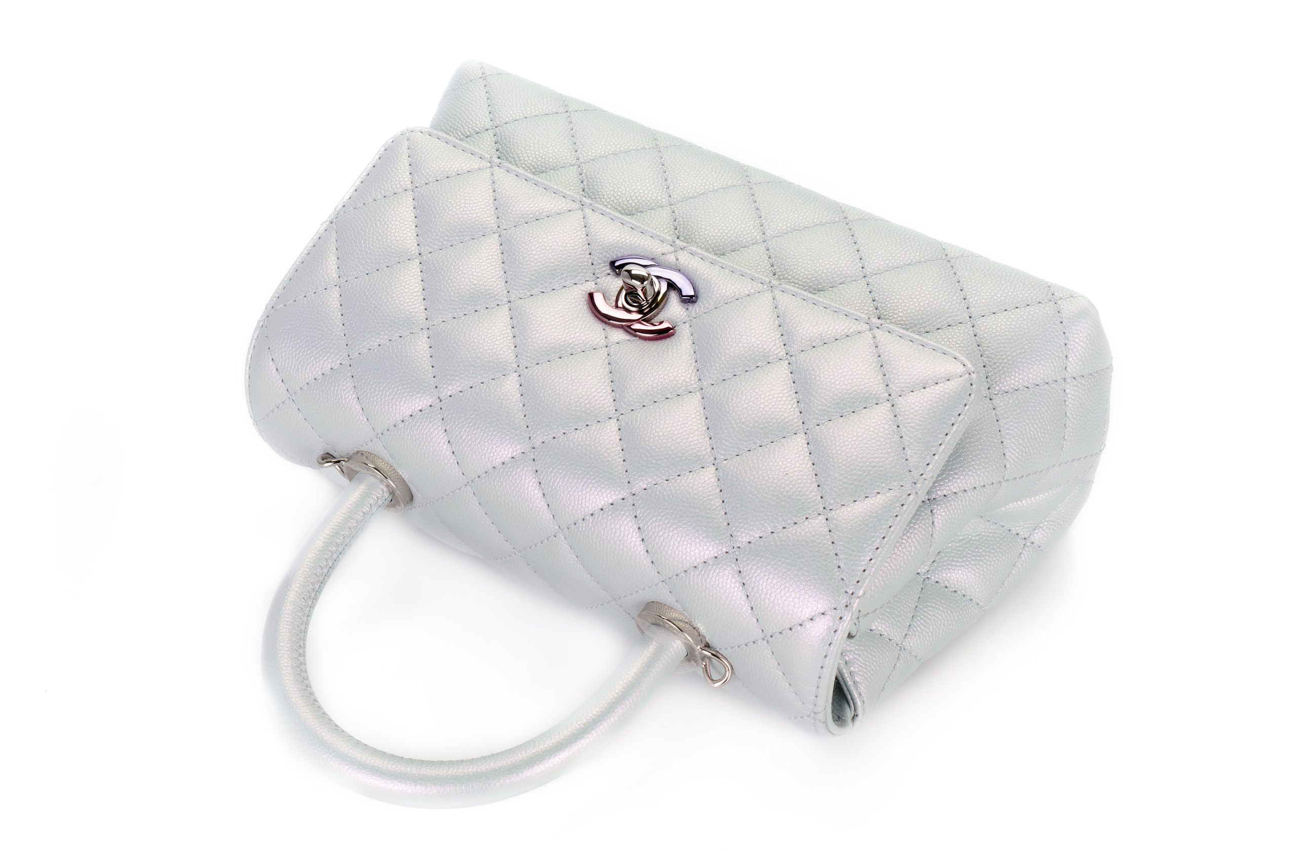 Chanel-Mini-Coco-Handle-Iridisent-Purple-Caviar-Rainbow-Hardware-10