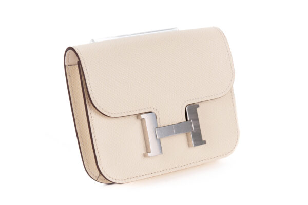Hermès Constance Slim Wallet Craie Epsom Palladium Hardware