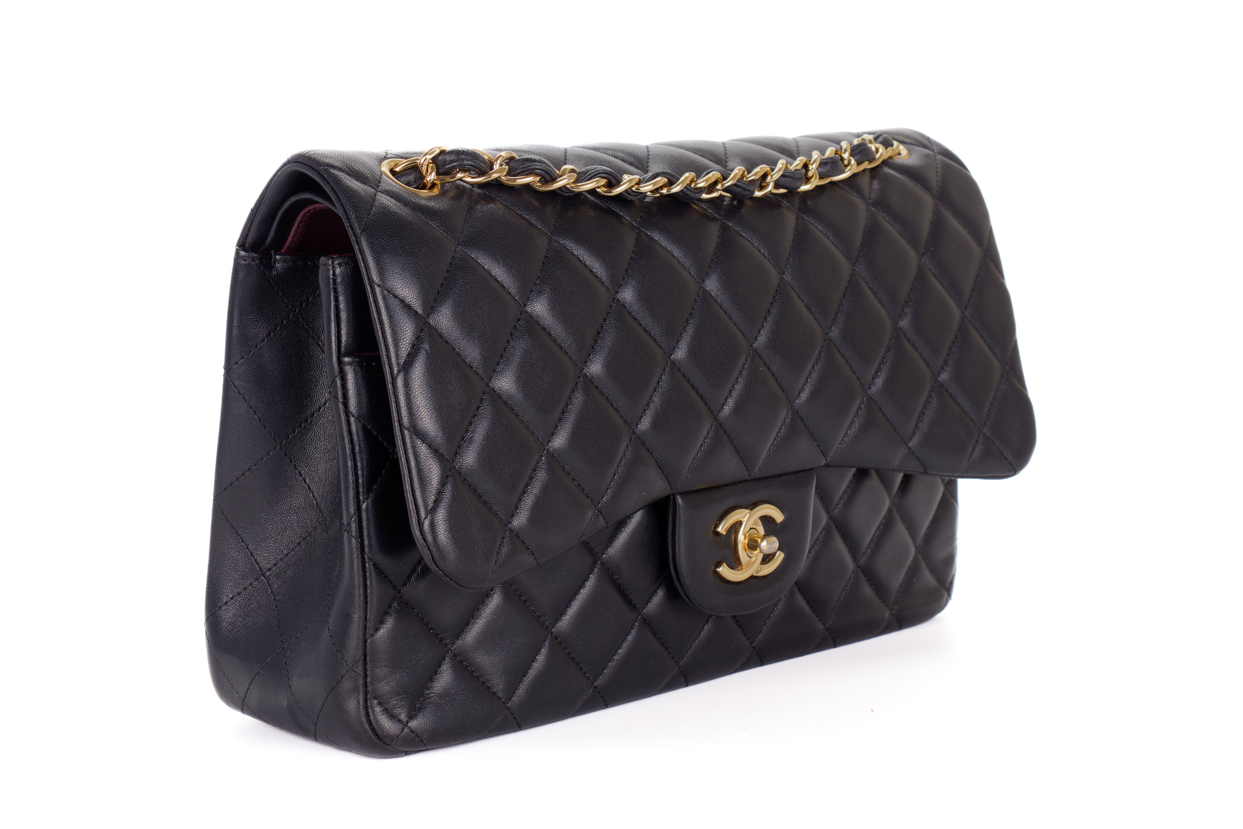 Chanel-Jumbo-Black-Classic-Flap-Lambskin-Gold-Hardware-2019-Pre-Loved-2