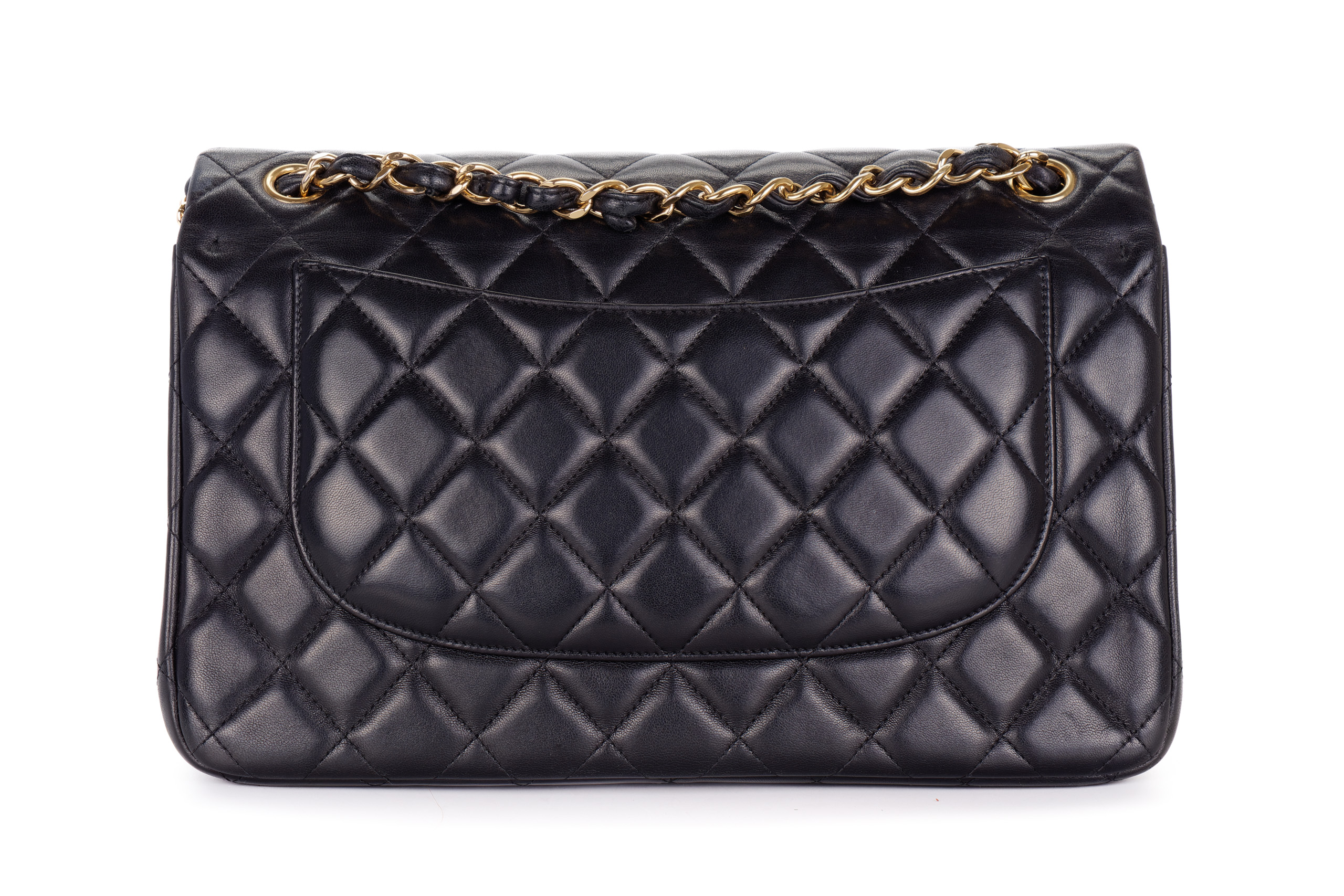 Chanel-Jumbo-Black-Classic-Flap-Lambskin-Gold-Hardware-2019-Pre-Loved-3