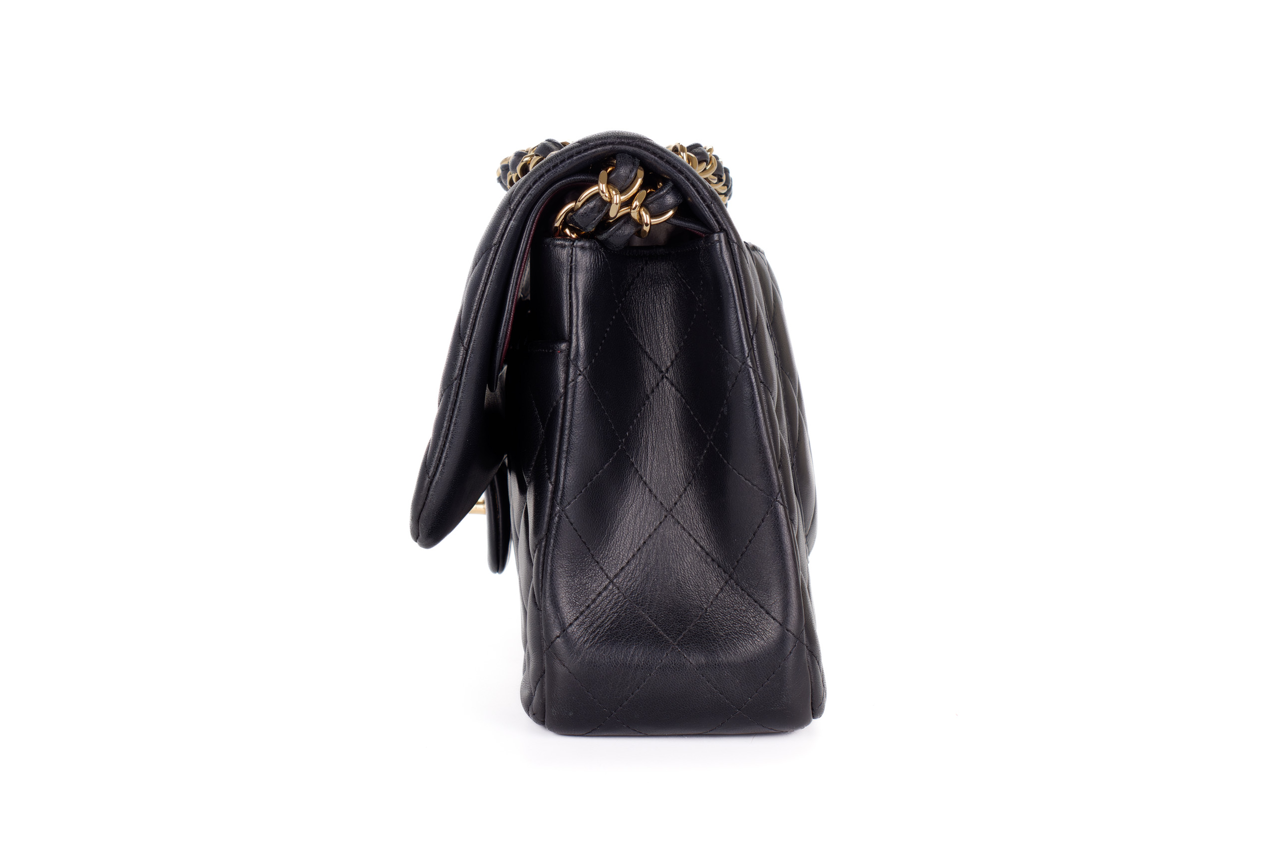 Chanel-Jumbo-Black-Classic-Flap-Lambskin-Gold-Hardware-2019-Pre-Loved-4