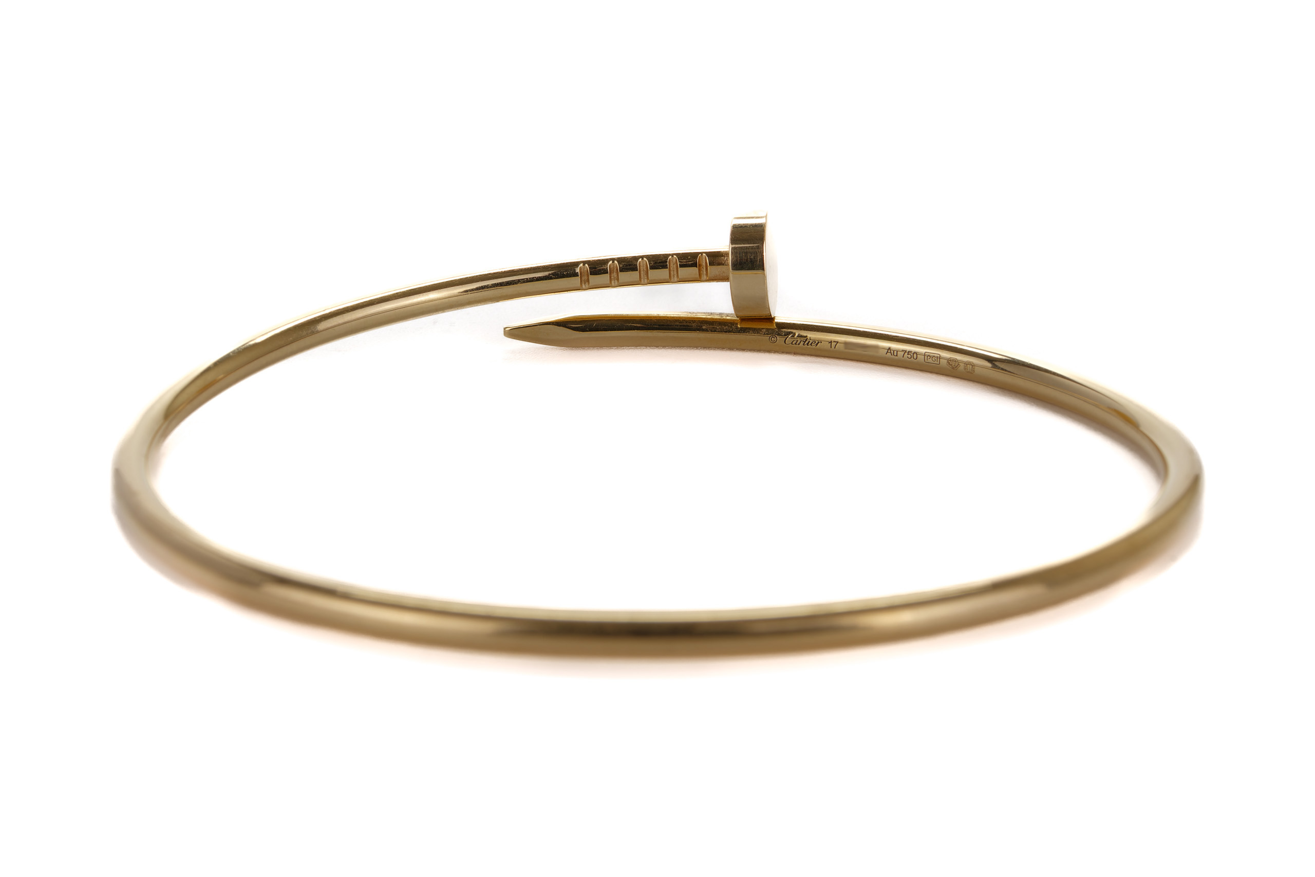 Cartier-Juste-Un-Clou-Slim-Yellow-Gold-Bangle-Size-17-2021-2453-5