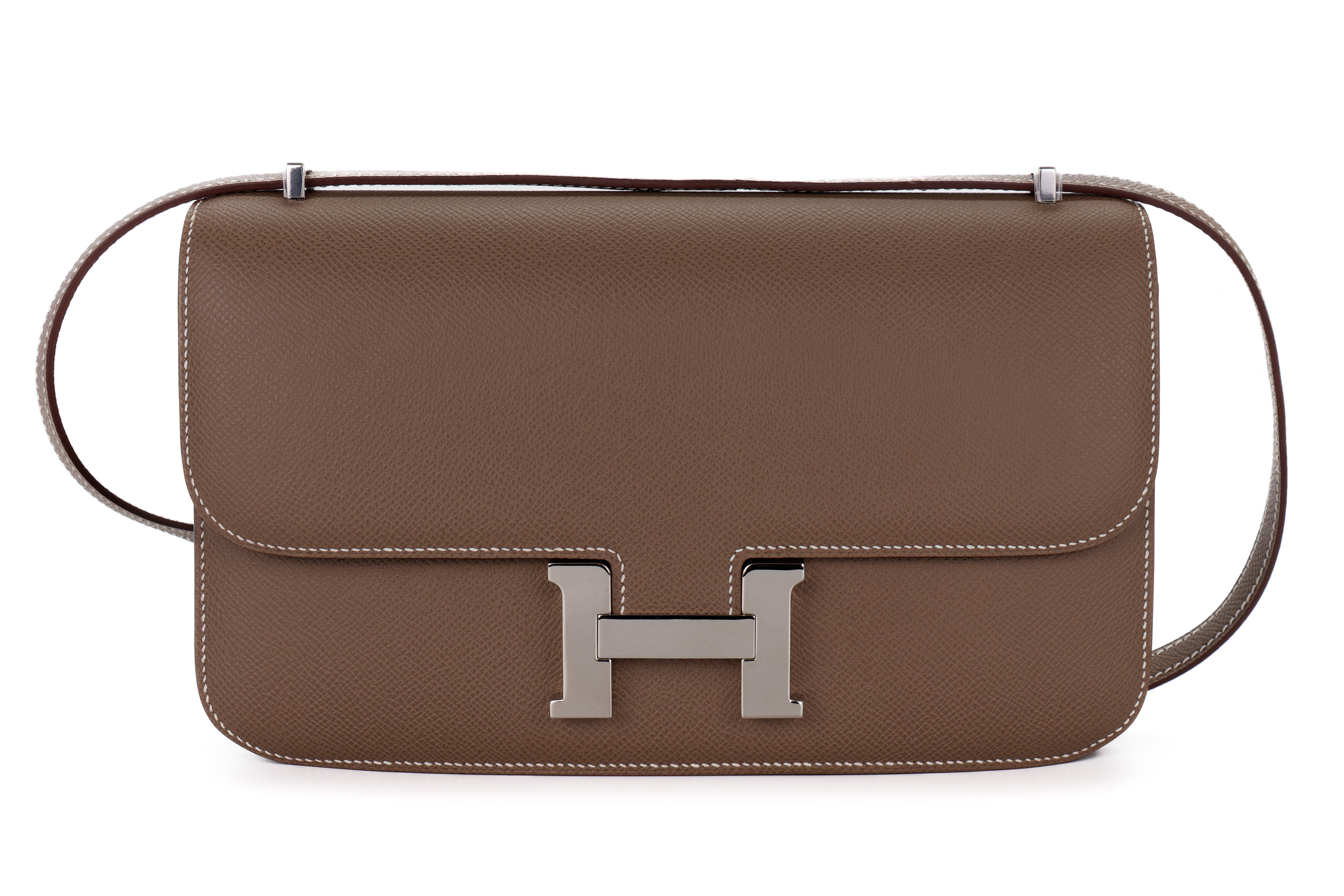 Hermes Constance Elan Etoupe Epsom Palladium Hardware Luxury Shopping