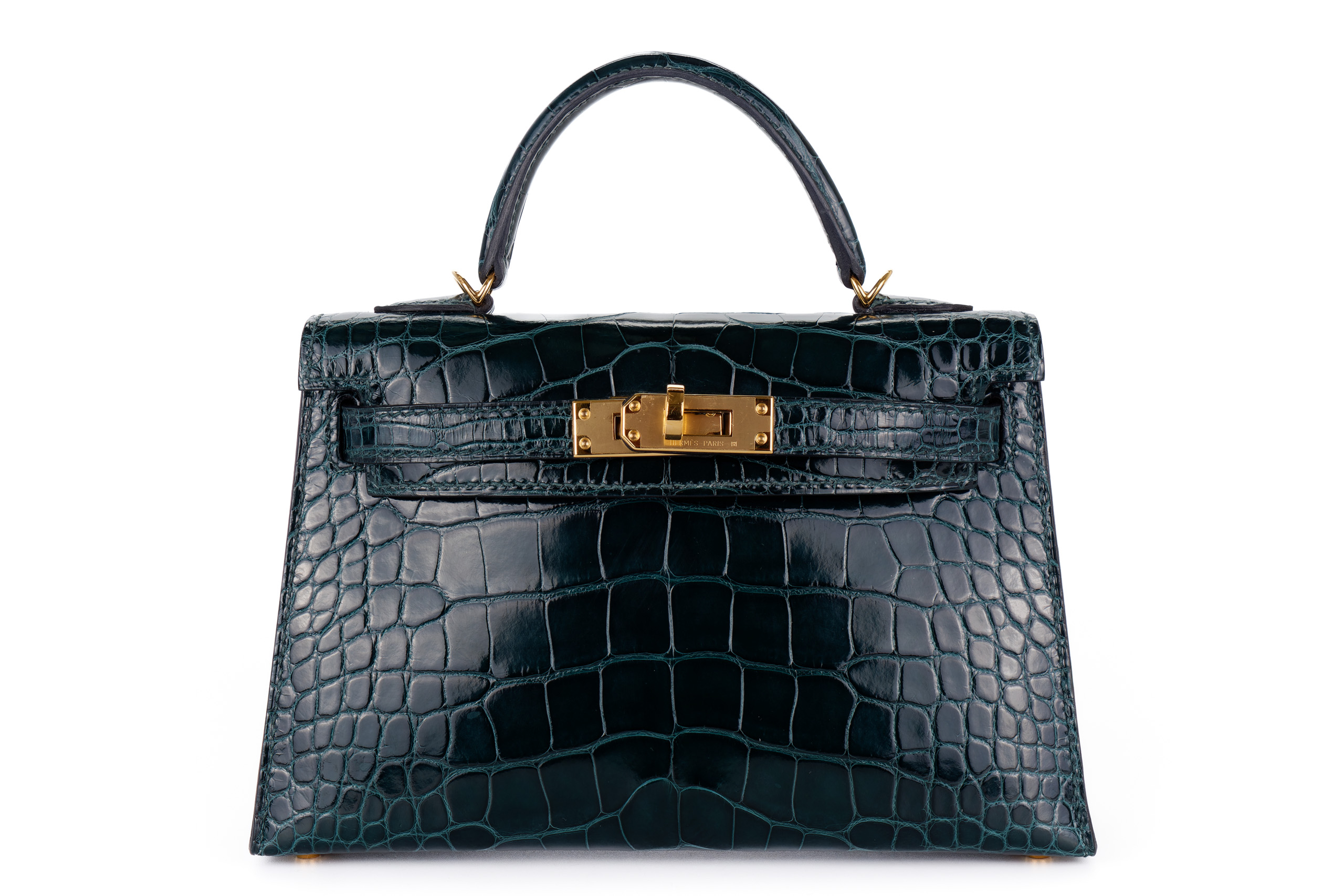 Hermès-Mini-Kelly-Vert-Cypres-Shiny-Alligator-Gold-Hardware-1