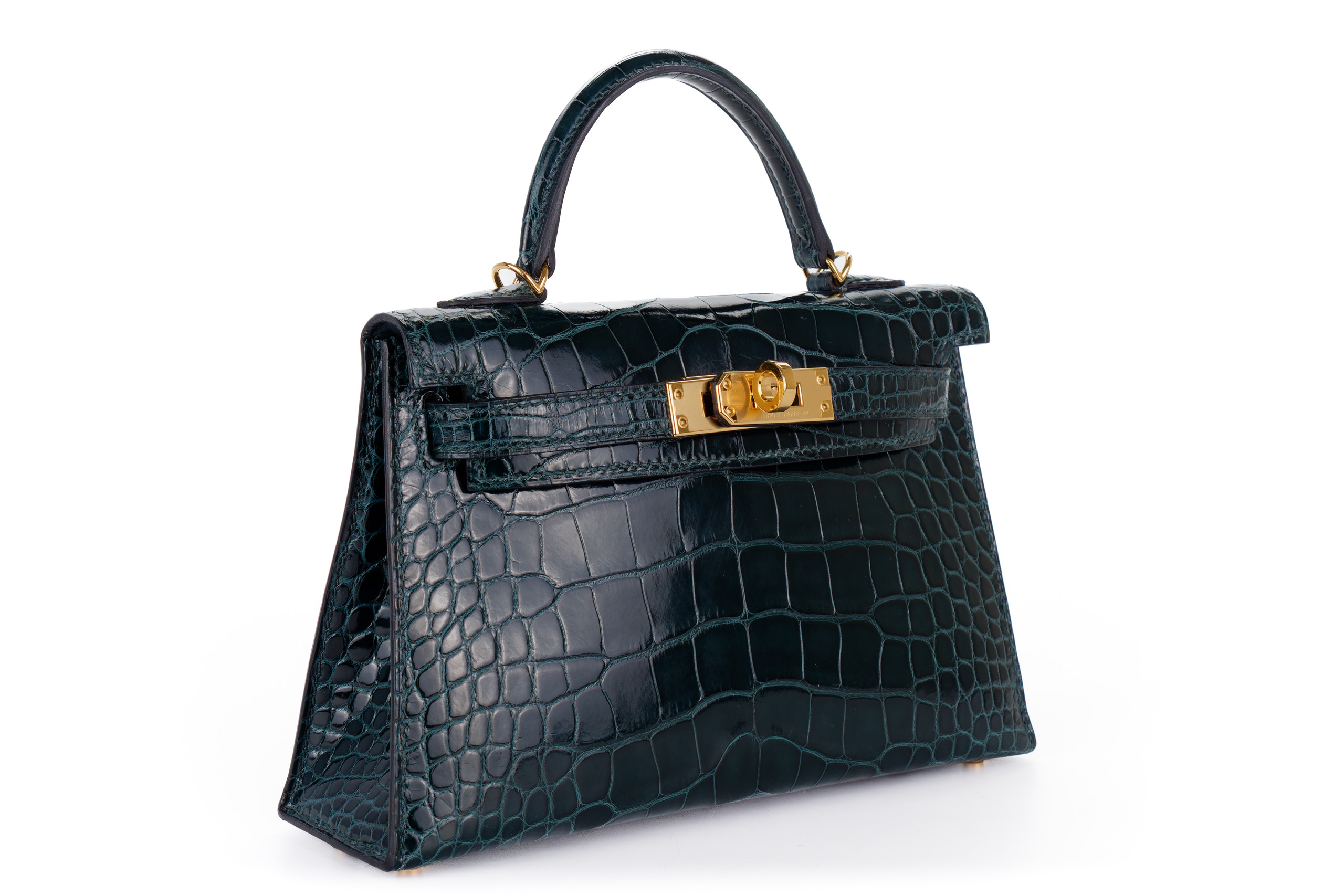 Hermès-Mini-Kelly-Vert-Cypres-Shiny-Alligator-Gold-Hardware-2