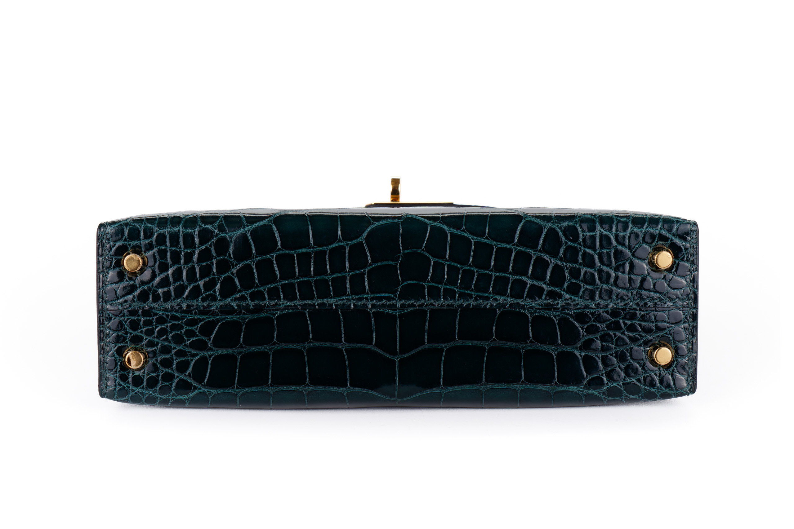 Hermès-Mini-Kelly-Vert-Cypres-Shiny-Alligator-Gold-Hardware-6