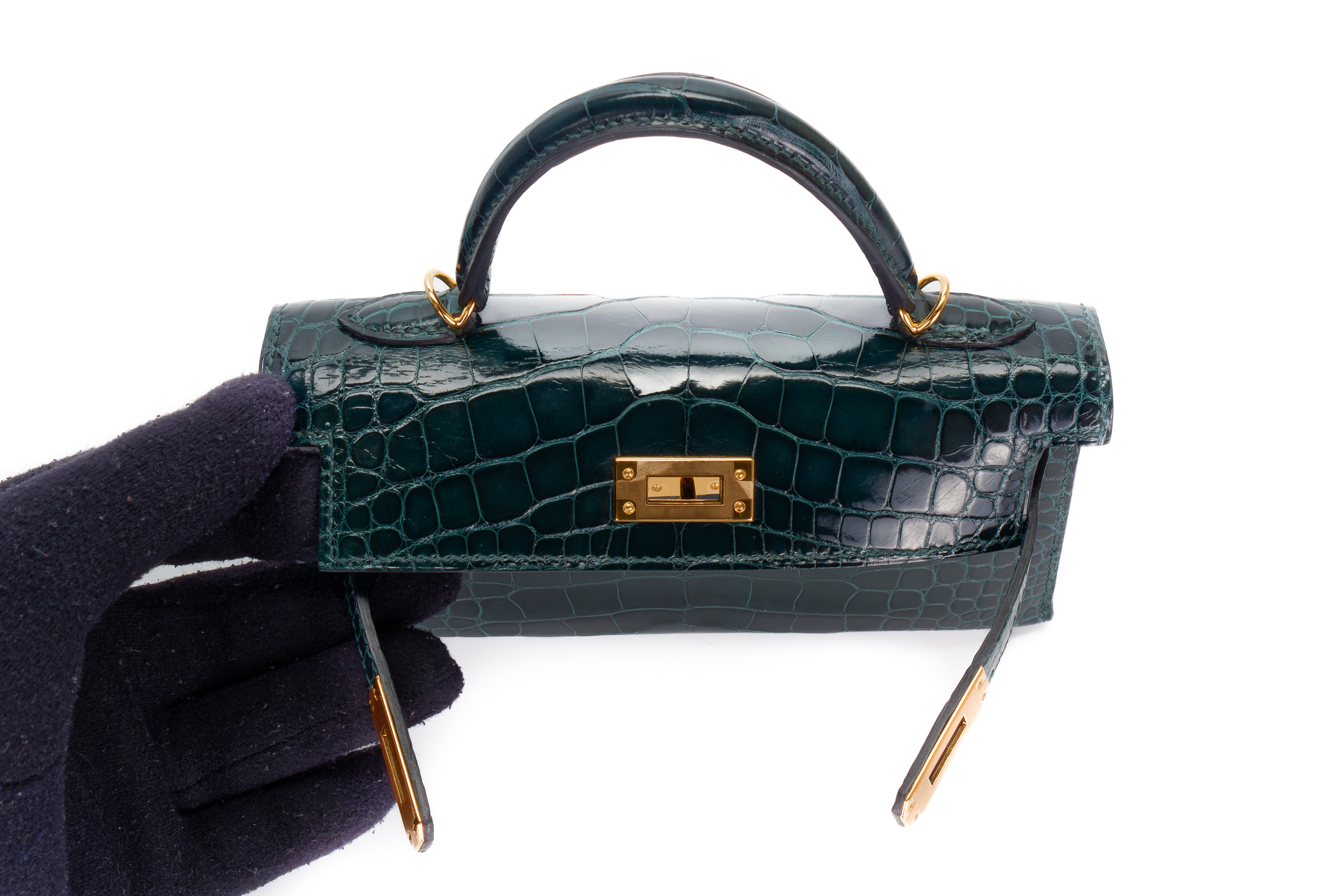 Hermès-Mini-Kelly-Vert-Cypres-Shiny-Alligator-Gold-Hardware-9