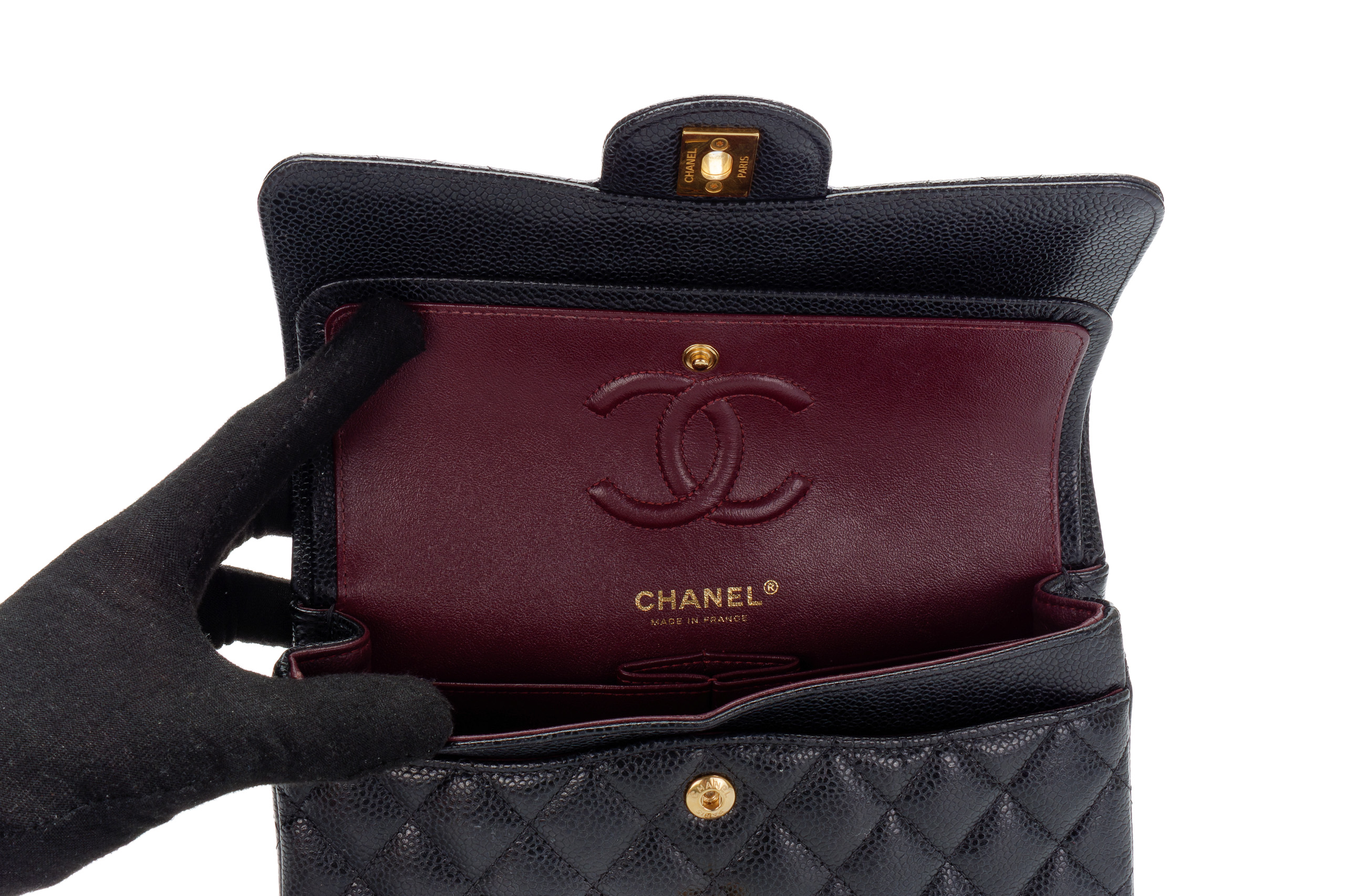 Chanel-Small-Black-Classic-Flap-Caviar-Gold-Hardware-2647-updated-110