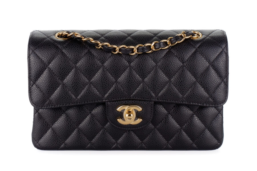 Chanel black caviar mini flap bag sale