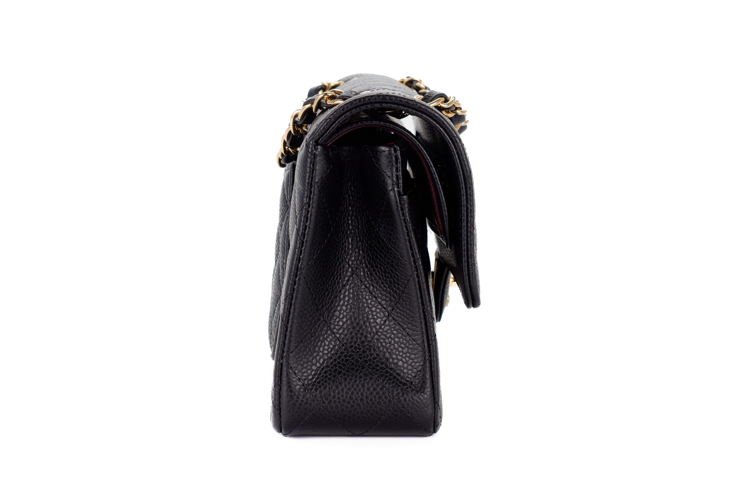 Chanel Small Classic Flap Black Caviar Gold Hardware - Luxury Shopping
