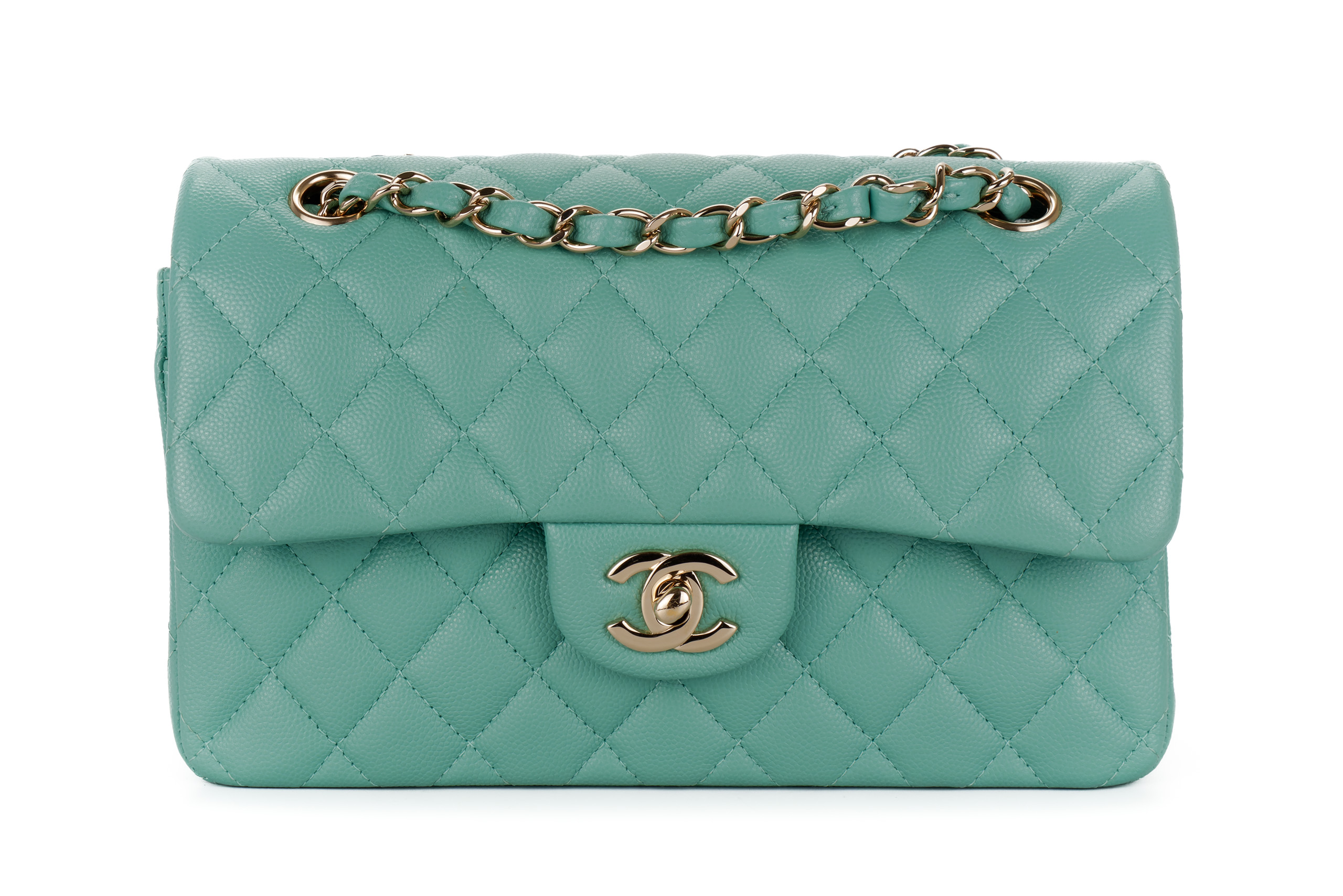 Chanel-Small-Classic-Flap-Mint-Green-Caviar-Light-Gold-Hardware-2603-1