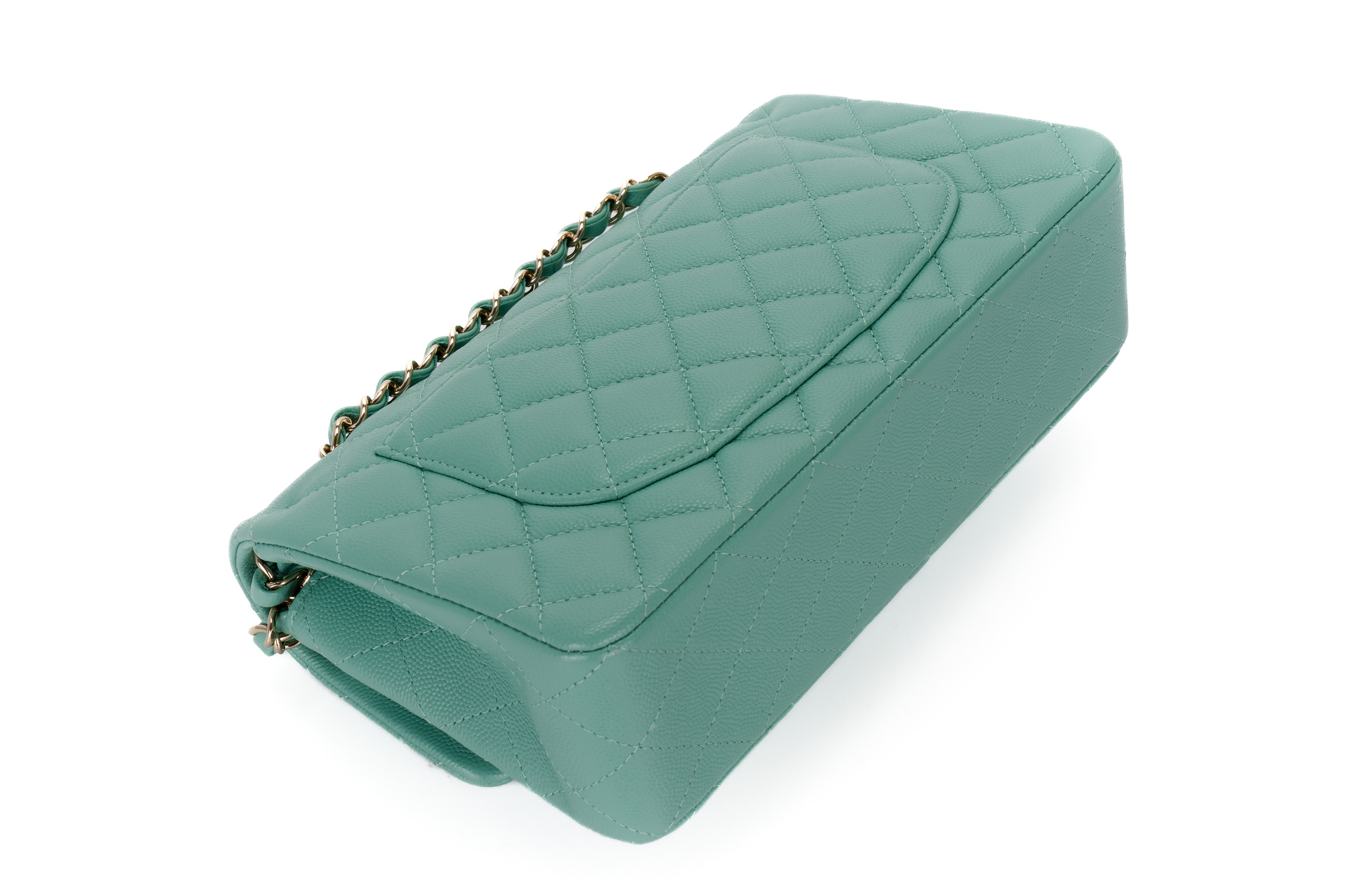 Chanel-Small-Classic-Flap-Mint-Green-Caviar-Light-Gold-Hardware-2603-14