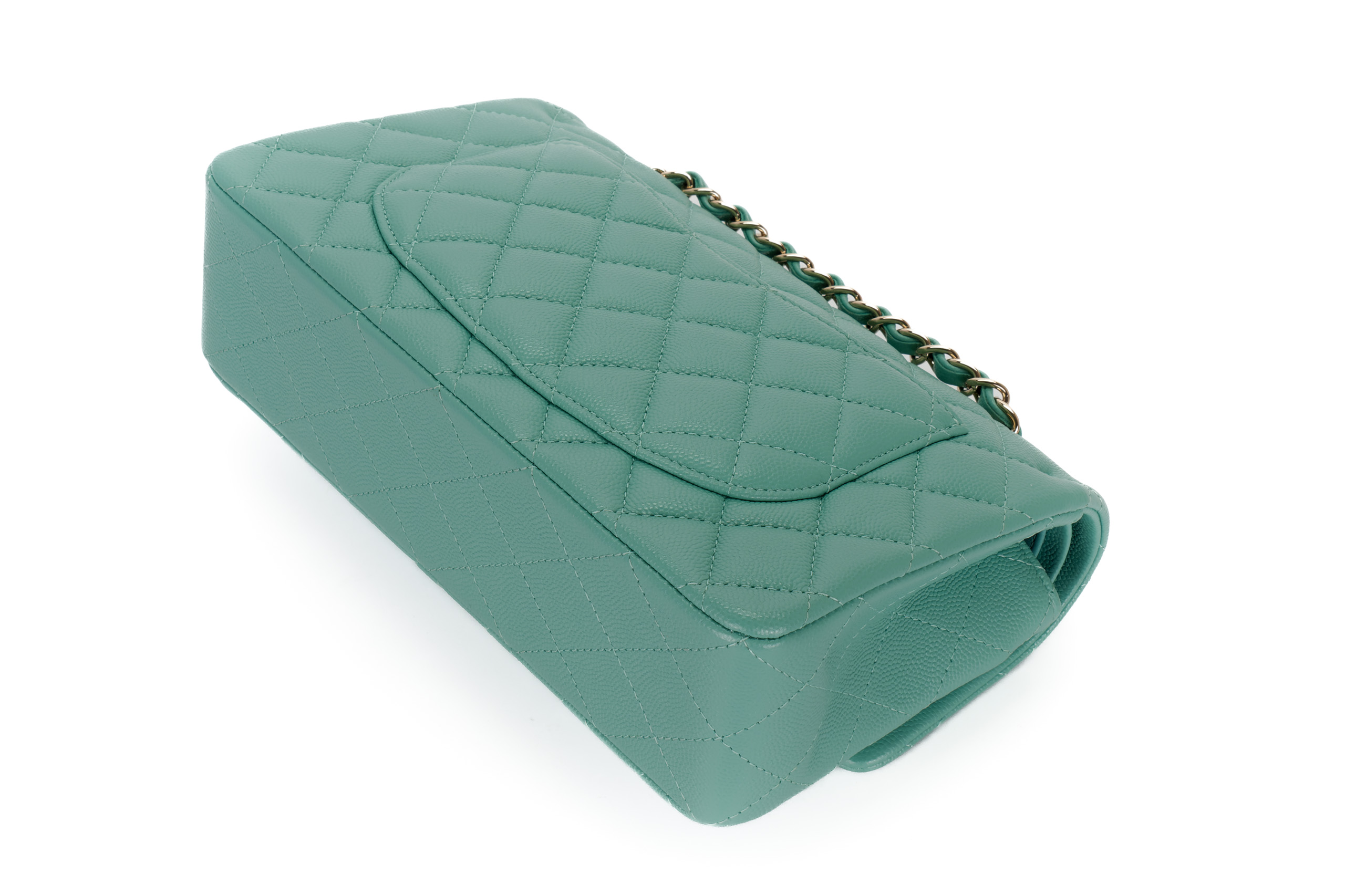 Chanel-Small-Classic-Flap-Mint-Green-Caviar-Light-Gold-Hardware-2603-15