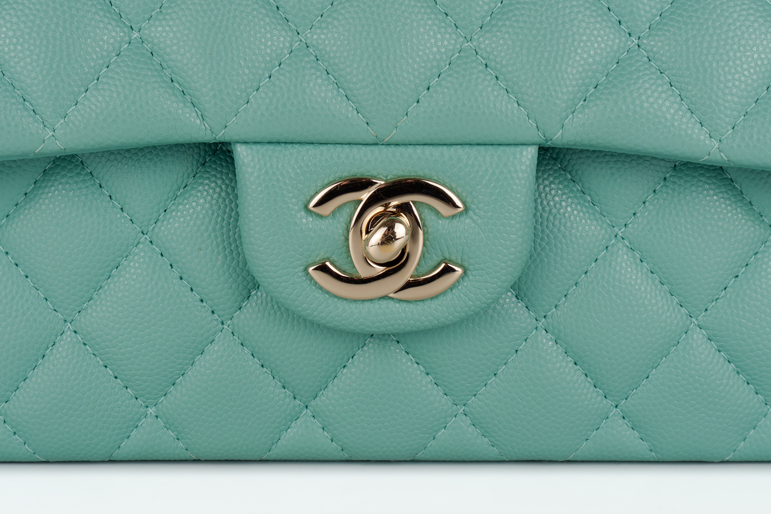 Chanel-Small-Classic-Flap-Mint-Green-Caviar-Light-Gold-Hardware-2603-7