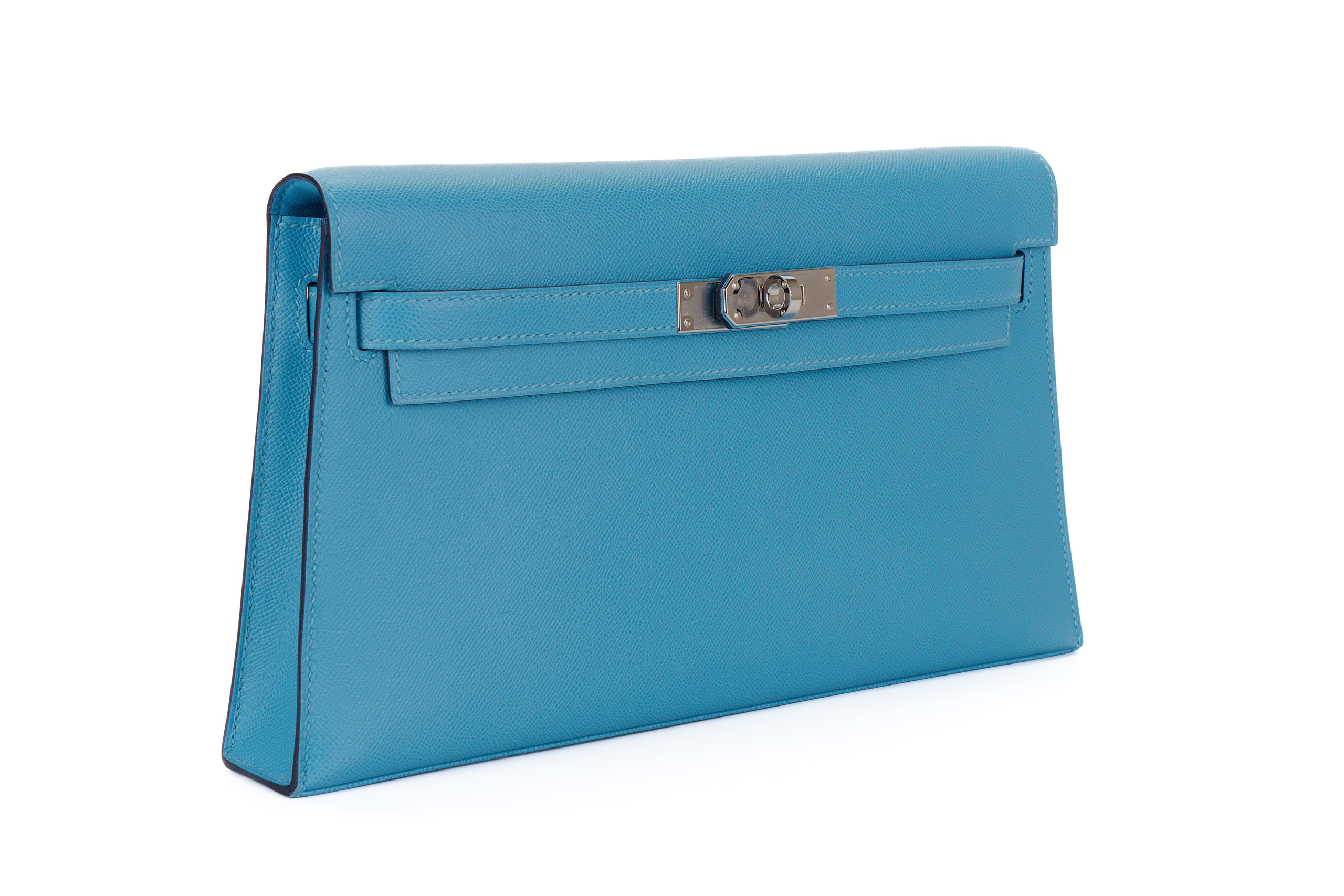 Herm?�s Kelly Elan Bleu Du Nord Madame Palladium Hardware - Luxury Shopping