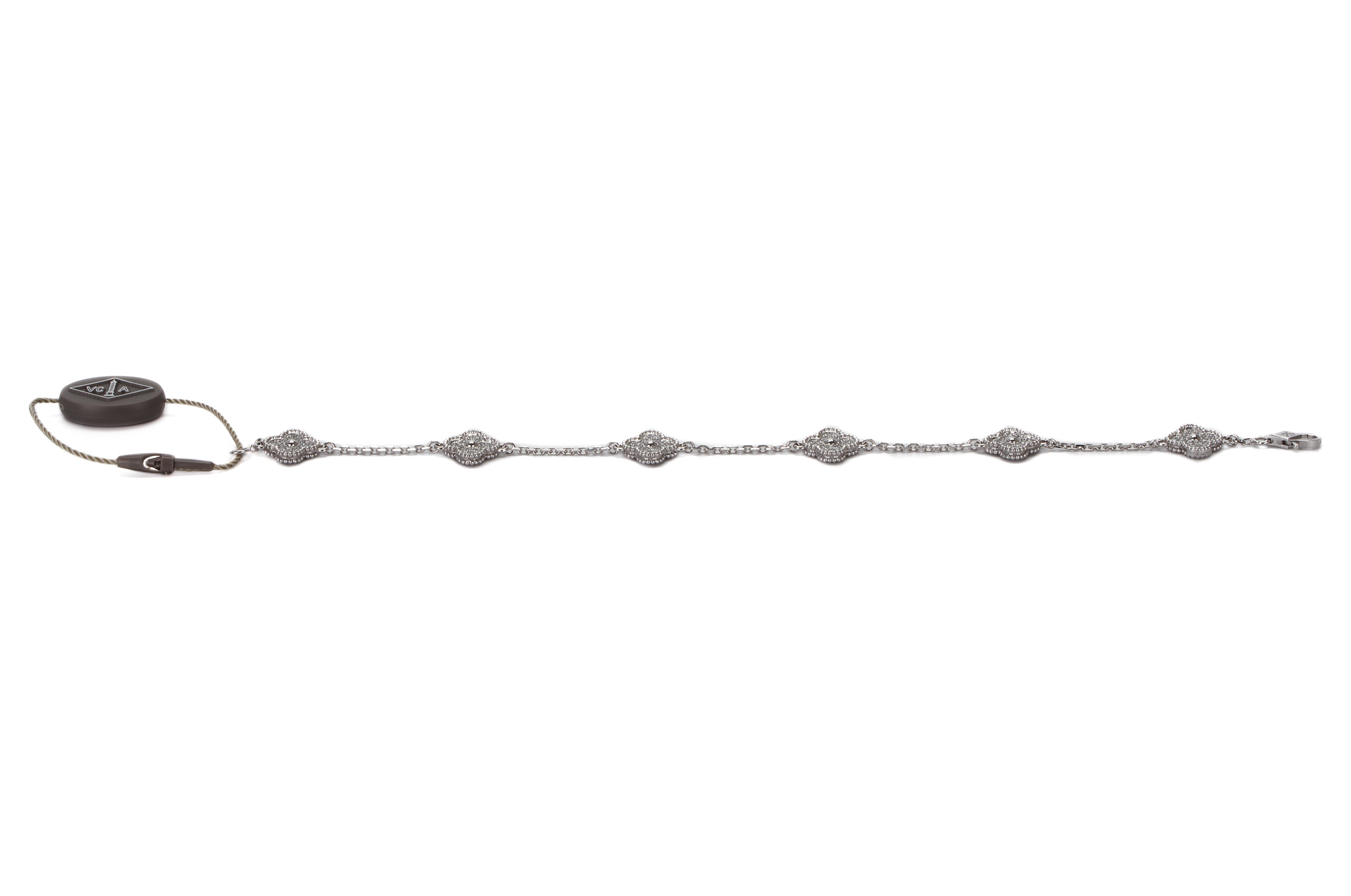 Van-Cleef-&-Arpels-6-Motif-Sweet-Alhambra-White-Gold-Diamonds-Bracelet-4