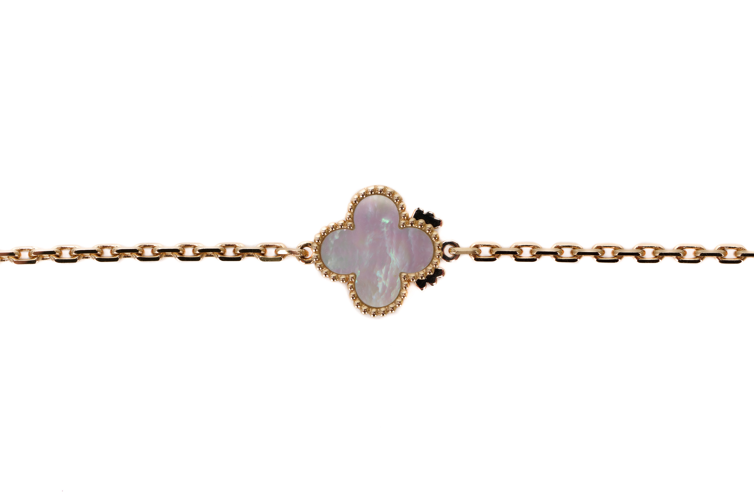 Van-Cleef-&-Arpels-Yellow-Gold-Mother-of-Pearl-Alhambra-11-Motif-Long-Necklace-4