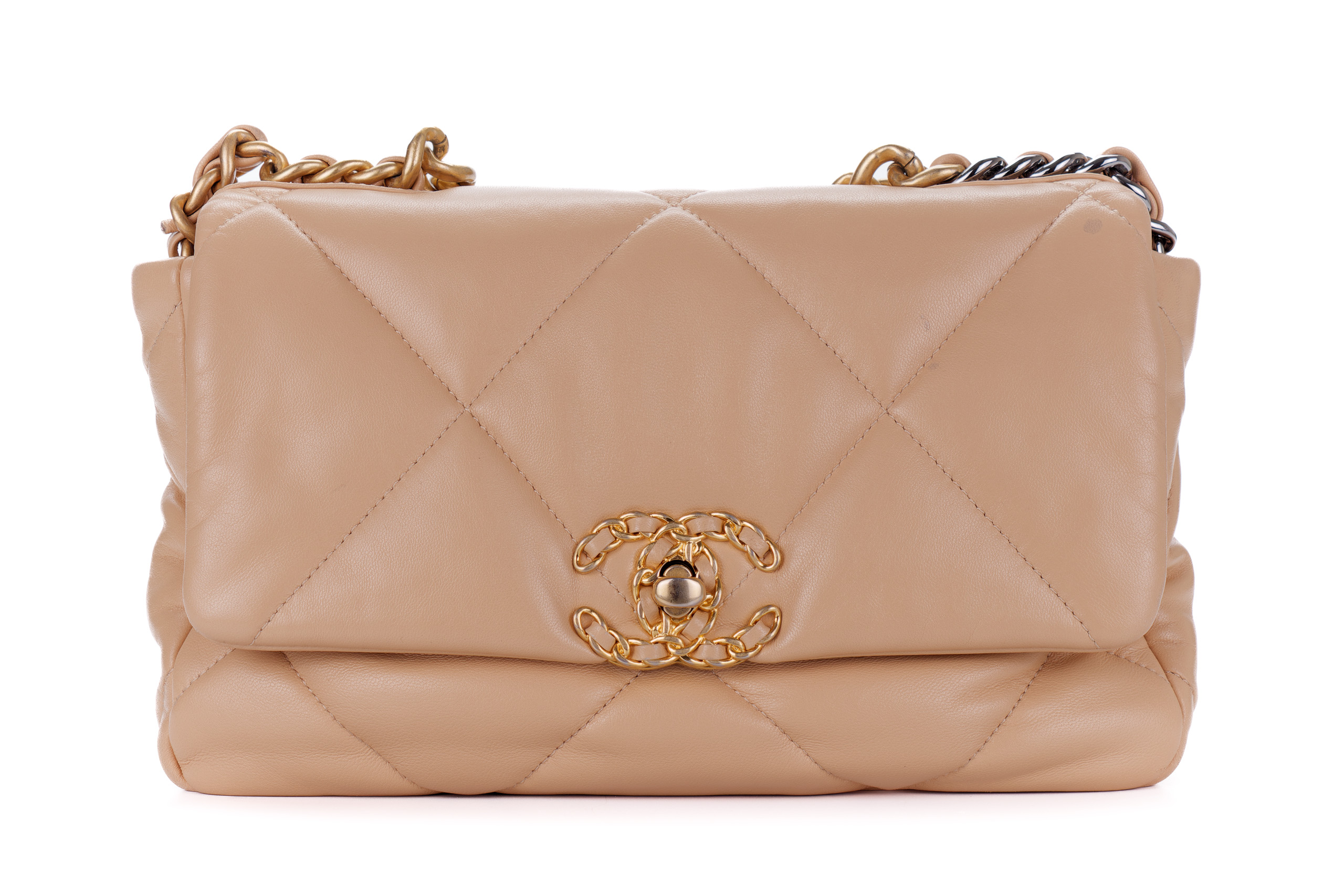 Chanel-19-Medium-Beige-Lambskin-Two-Tone-Hardware-1