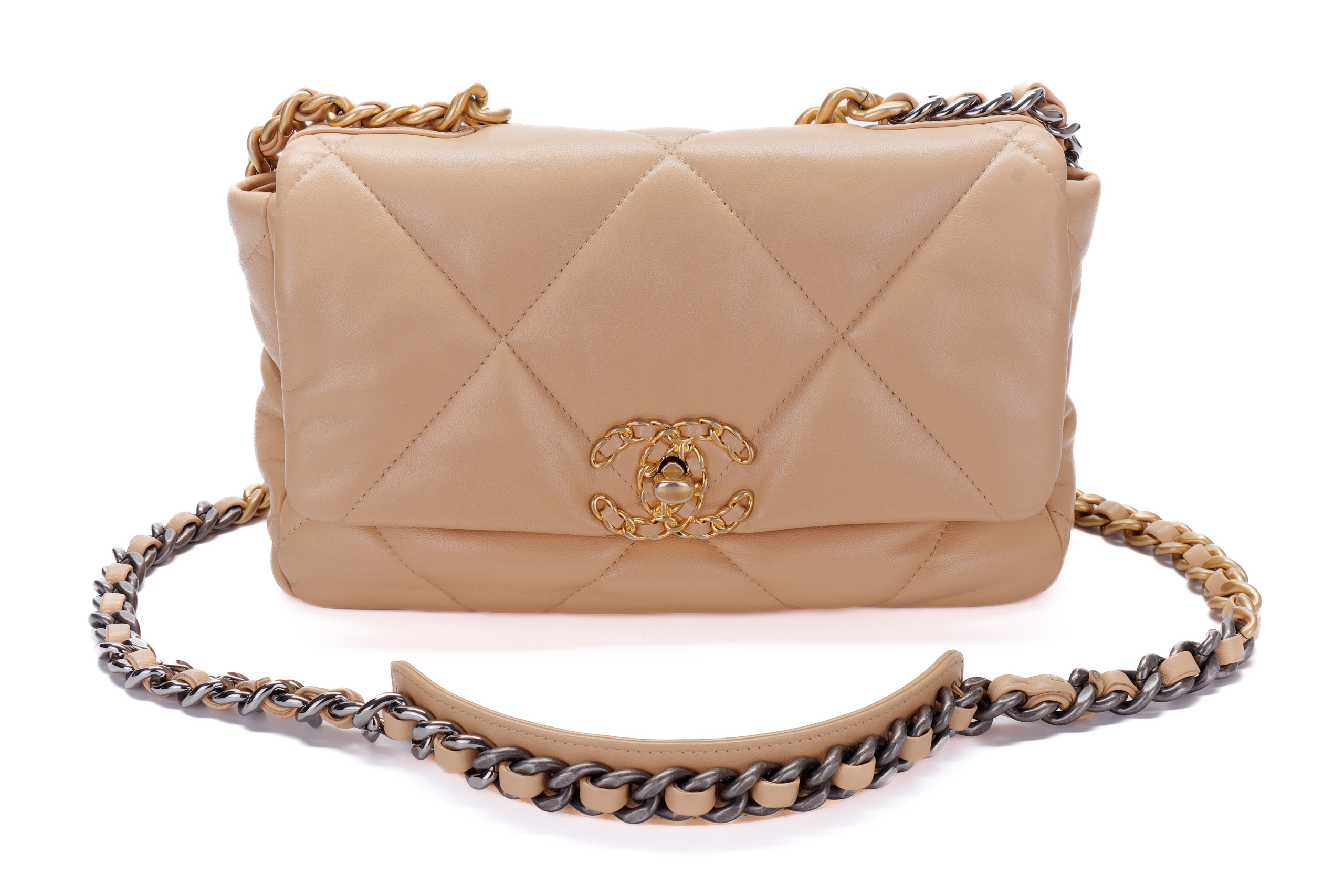 Chanel-19-Medium-Beige-Lambskin-Two-Tone-Hardware-8