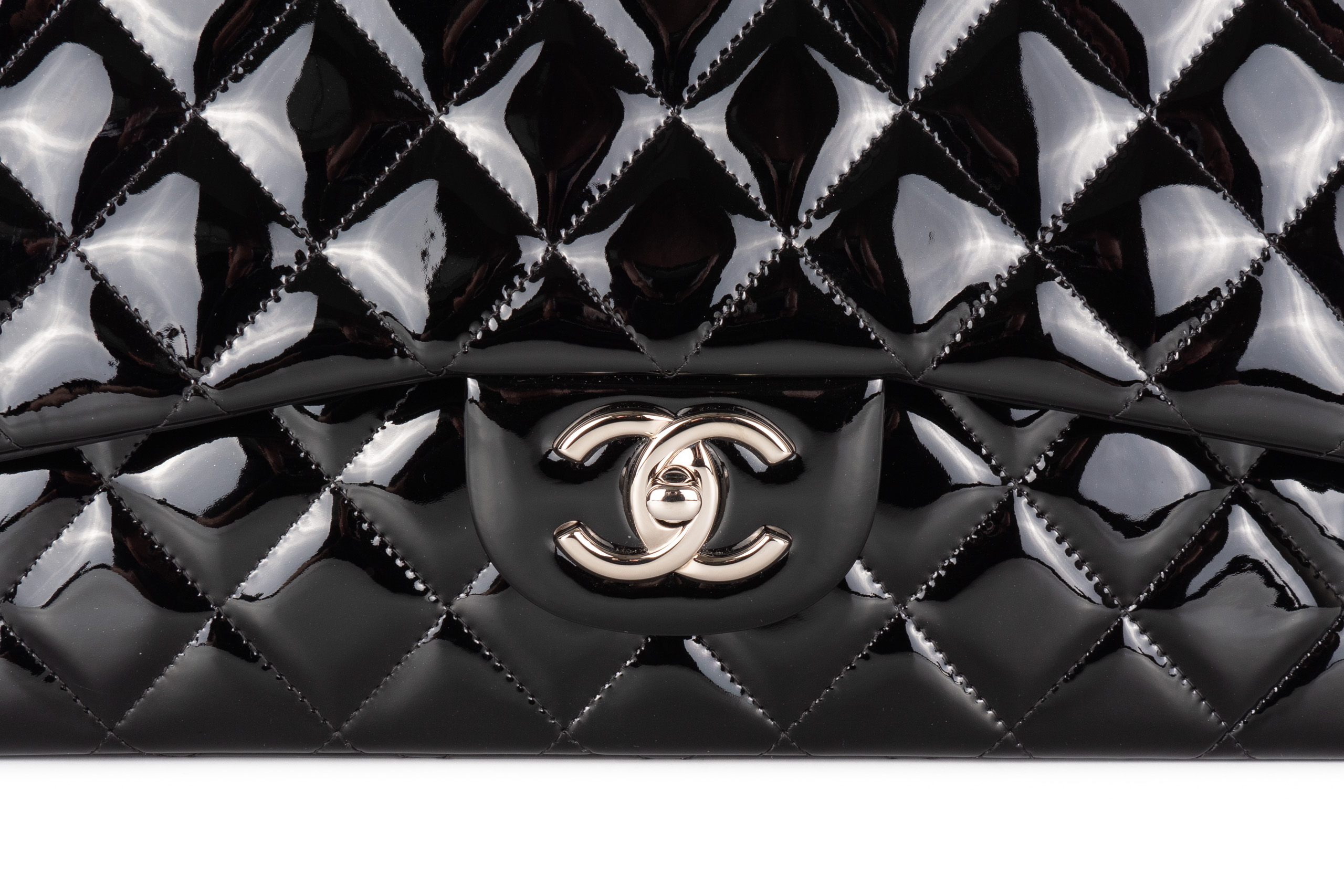 Chanel-Maxi-Classic-Flap-Black-Patent-Silver-Hardware-2805-7