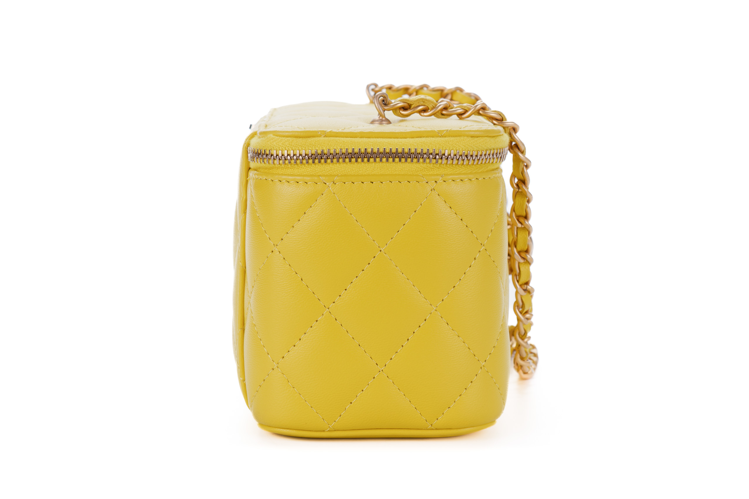 Chanel-Small-Yellow-Caviar-Quilted-Vanity-Crossbody-Gold-Hardware-5