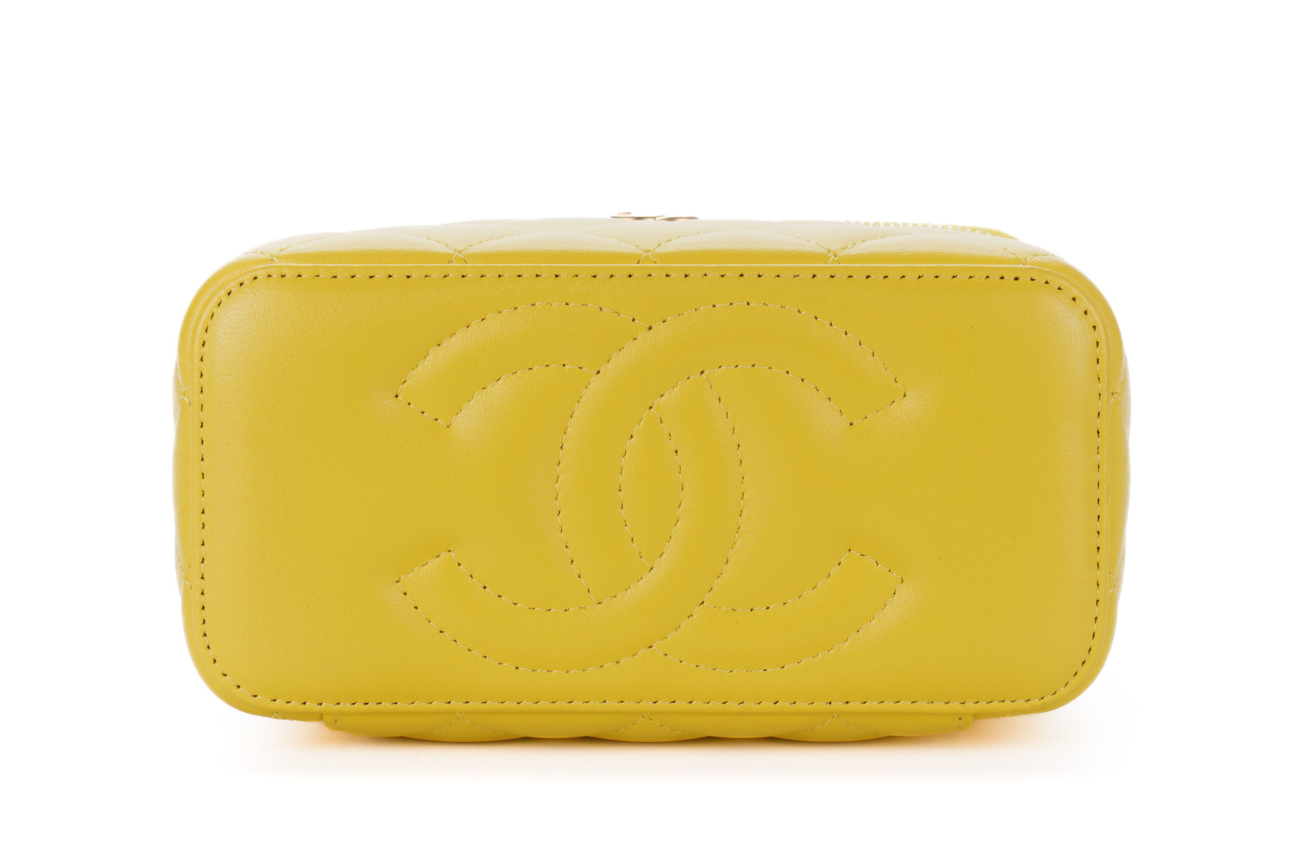 Chanel-Small-Yellow-Caviar-Quilted-Vanity-Crossbody-Gold-Hardware-6