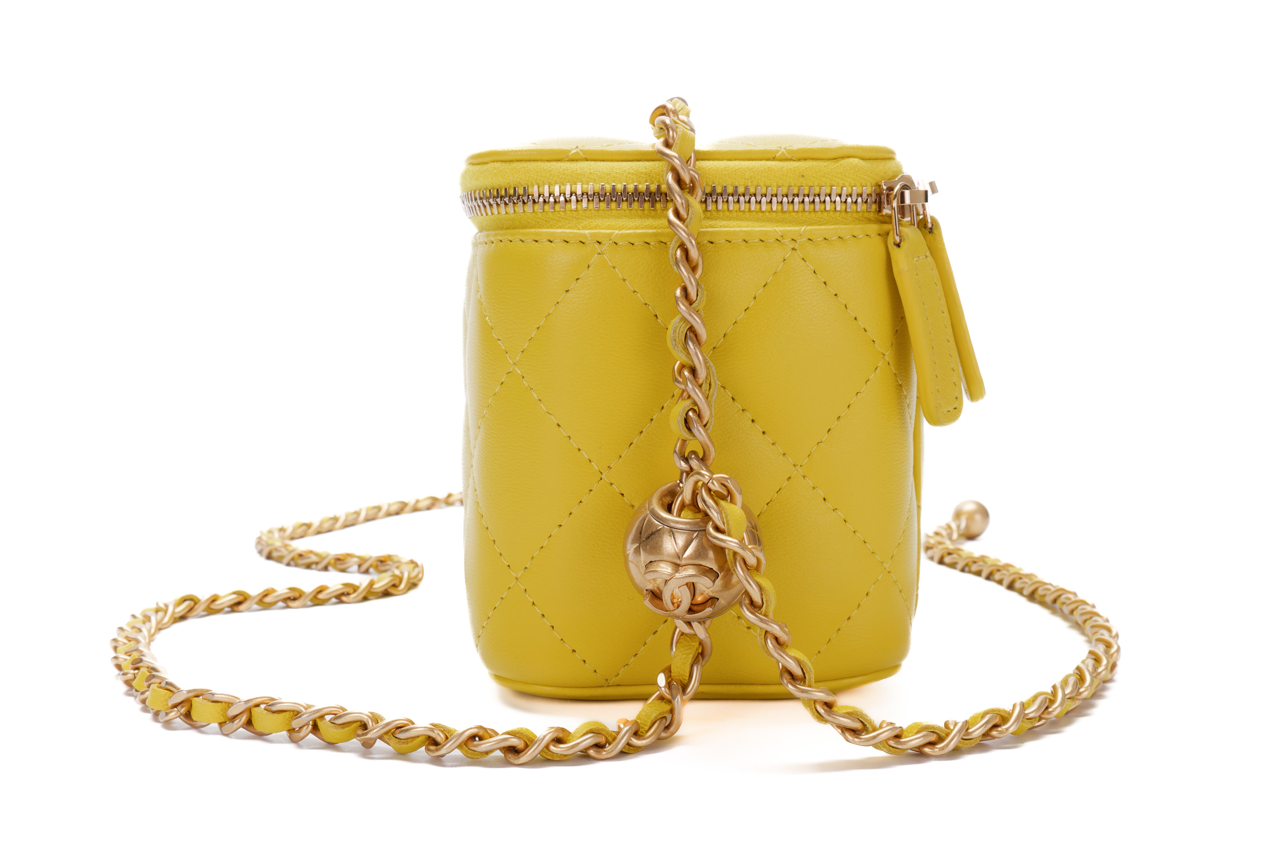 Chanel-Small-Yellow-Caviar-Quilted-Vanity-Crossbody-Gold-Hardware-8