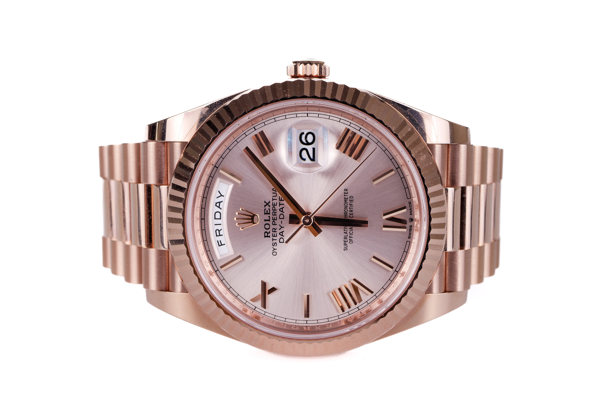 Rolex sundust rose gold sale