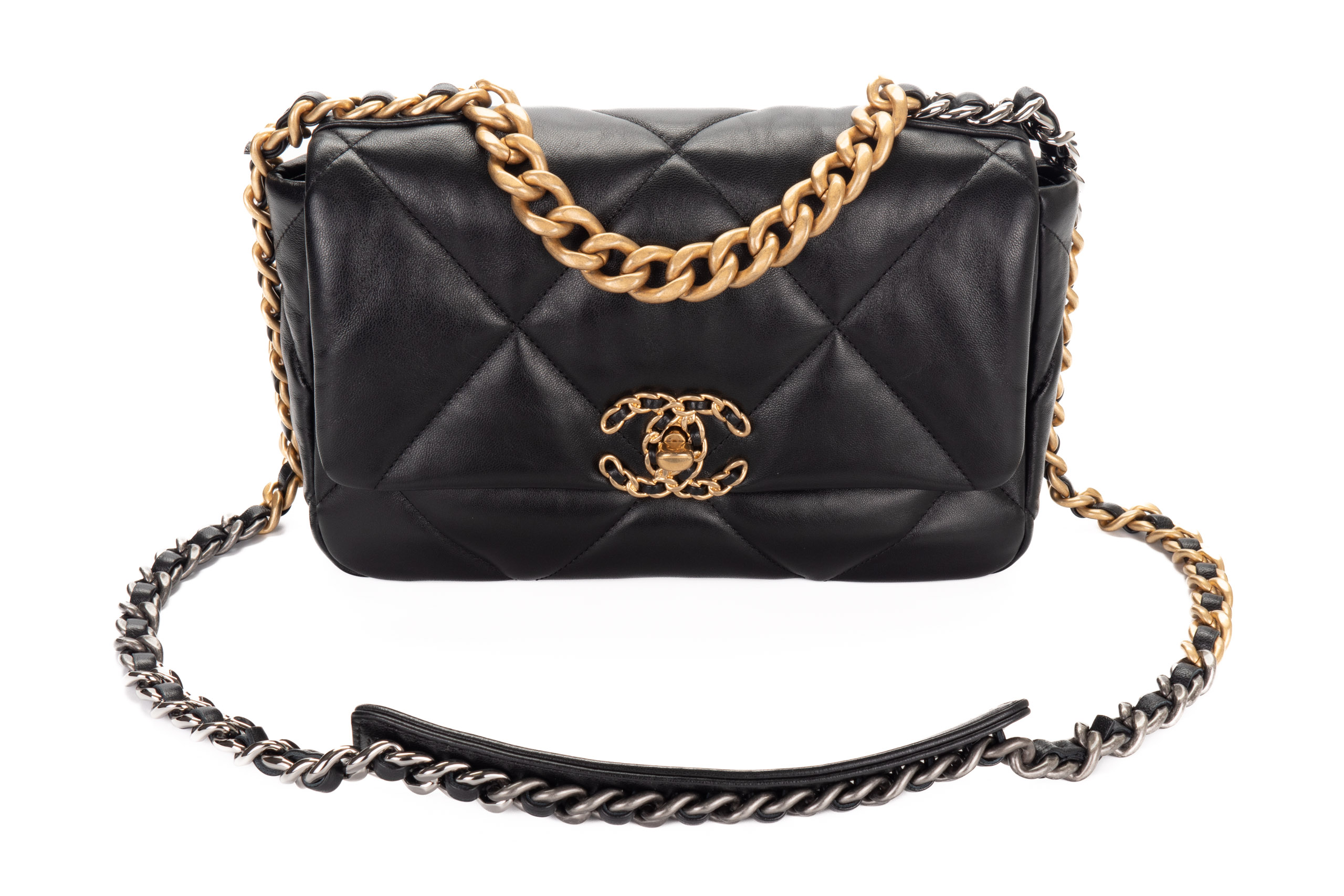 Chanel-19-Flap-Medium-Black-Goatskin-Mixed-Hardware-2024-7