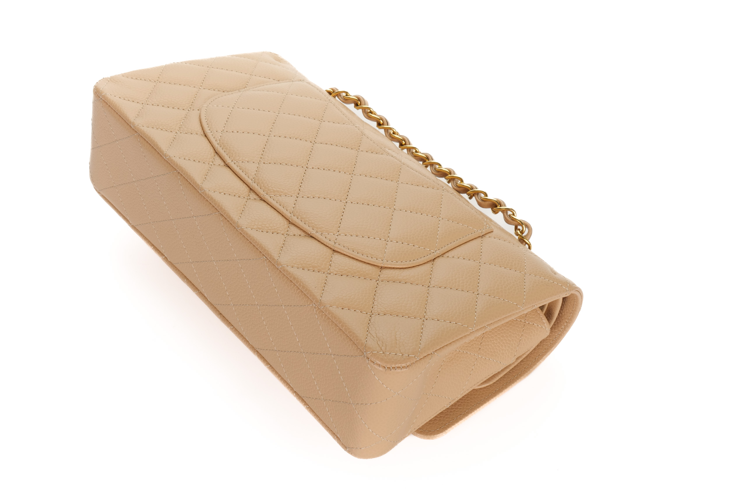 Chanel-Classic-Flap-Medium-Beige-Caviar-Gold-Hardware-2981-15