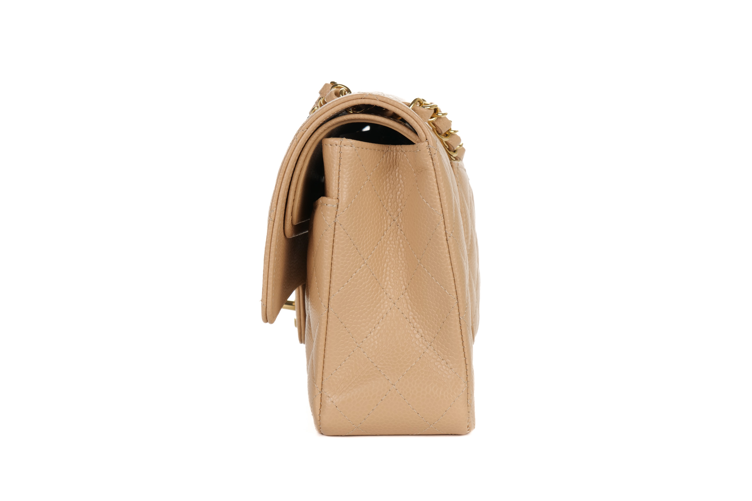 Chanel-Classic-Flap-Medium-Beige-Caviar-Gold-Hardware-2981-4