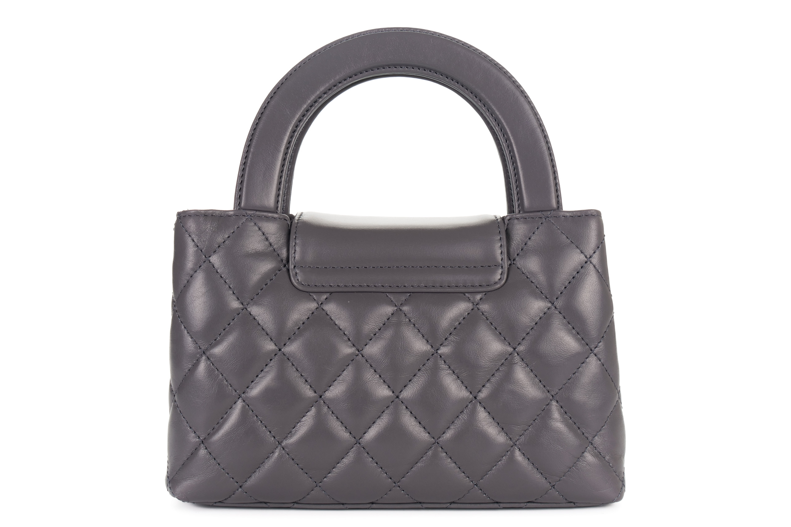 Chanel-Kelly-Tote-Small-Grey-Lambskin-Gold-Hardware-2984-3