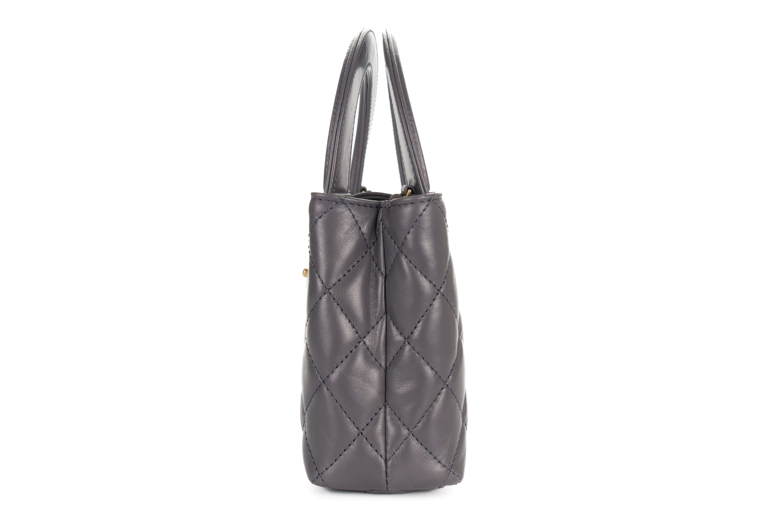 Chanel-Kelly-Tote-Small-Grey-Lambskin-Gold-Hardware-2984-4