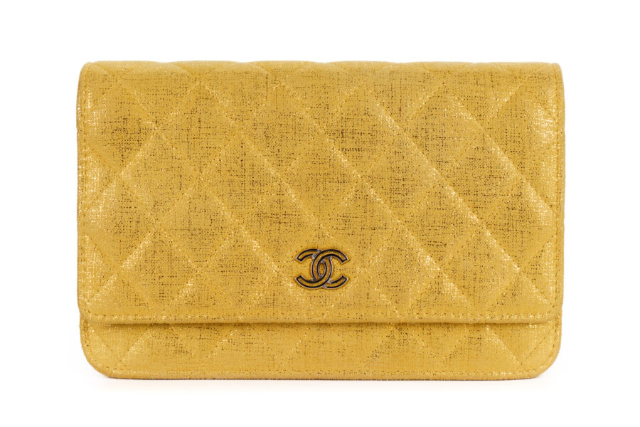 Shops Chanel Gold Long Wallet