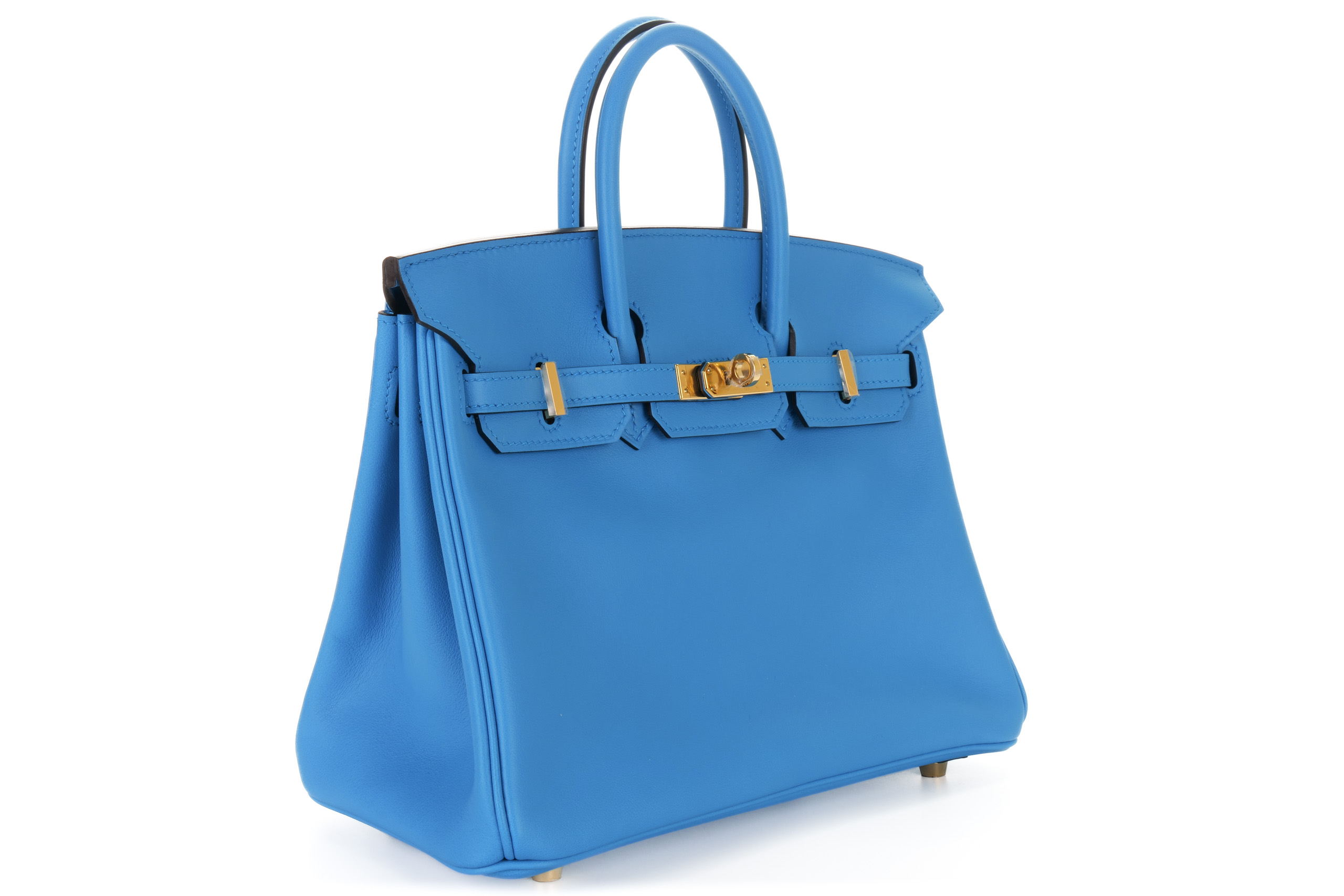 Hermes Birkin 25 Blue Zanzibar Swift Gold Hardware